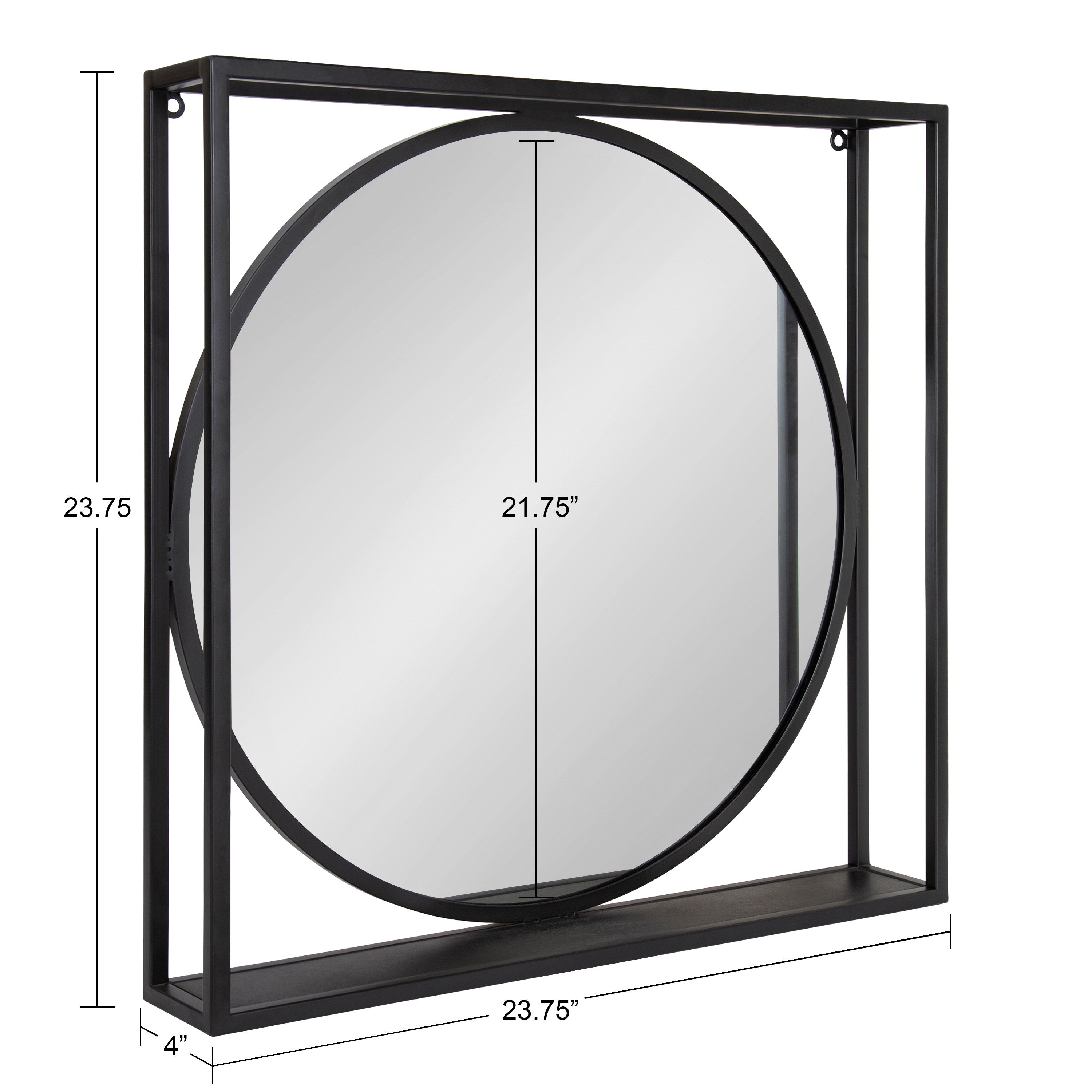 McCauley Decorative Metal Mirror with Shelf