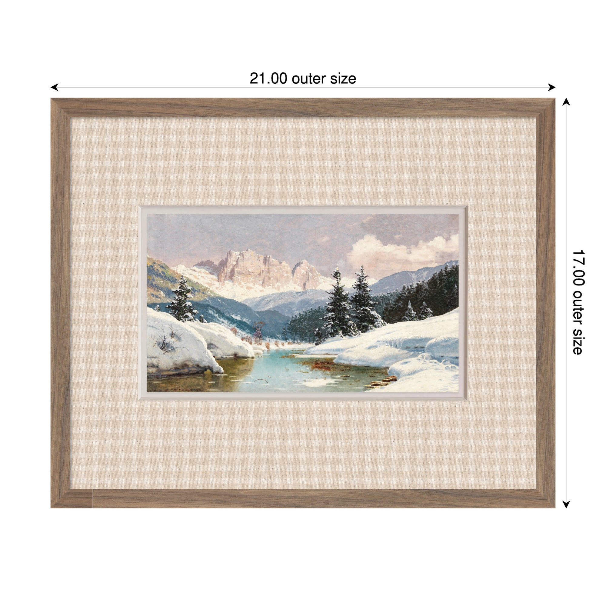 Framed Art Svelte Walnut 21x17 2