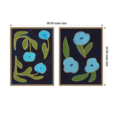 Art Set Sylvie Dark Gold 2 Piece Set 18x24 2