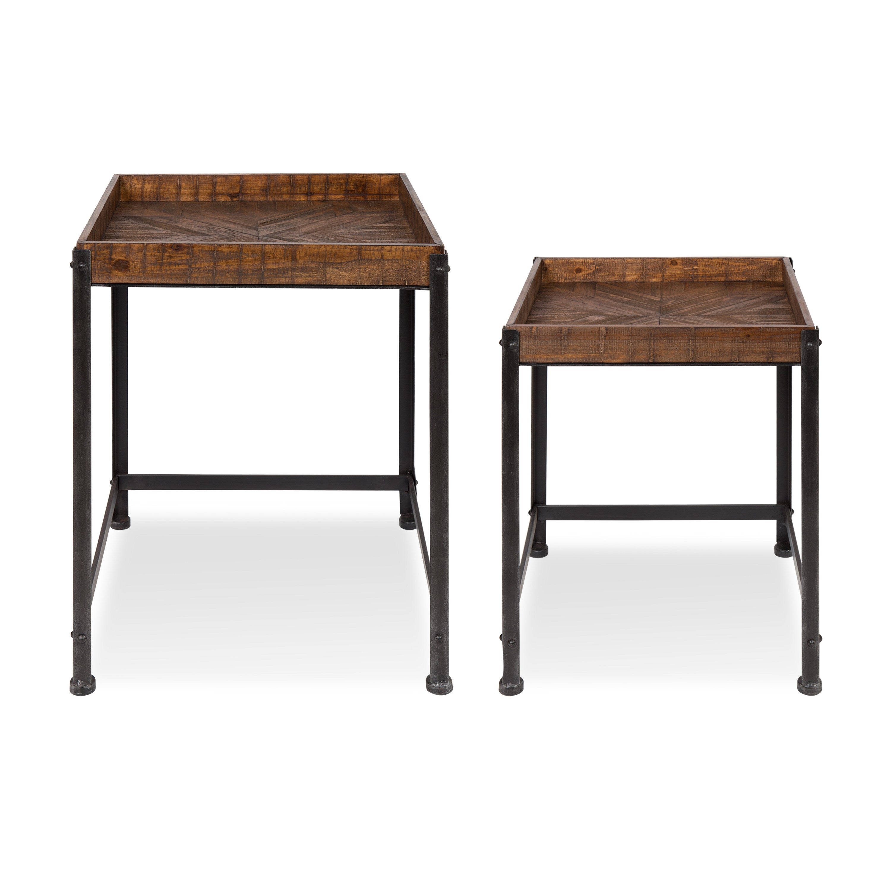 Marsh Wood and Metal Accent Table Set