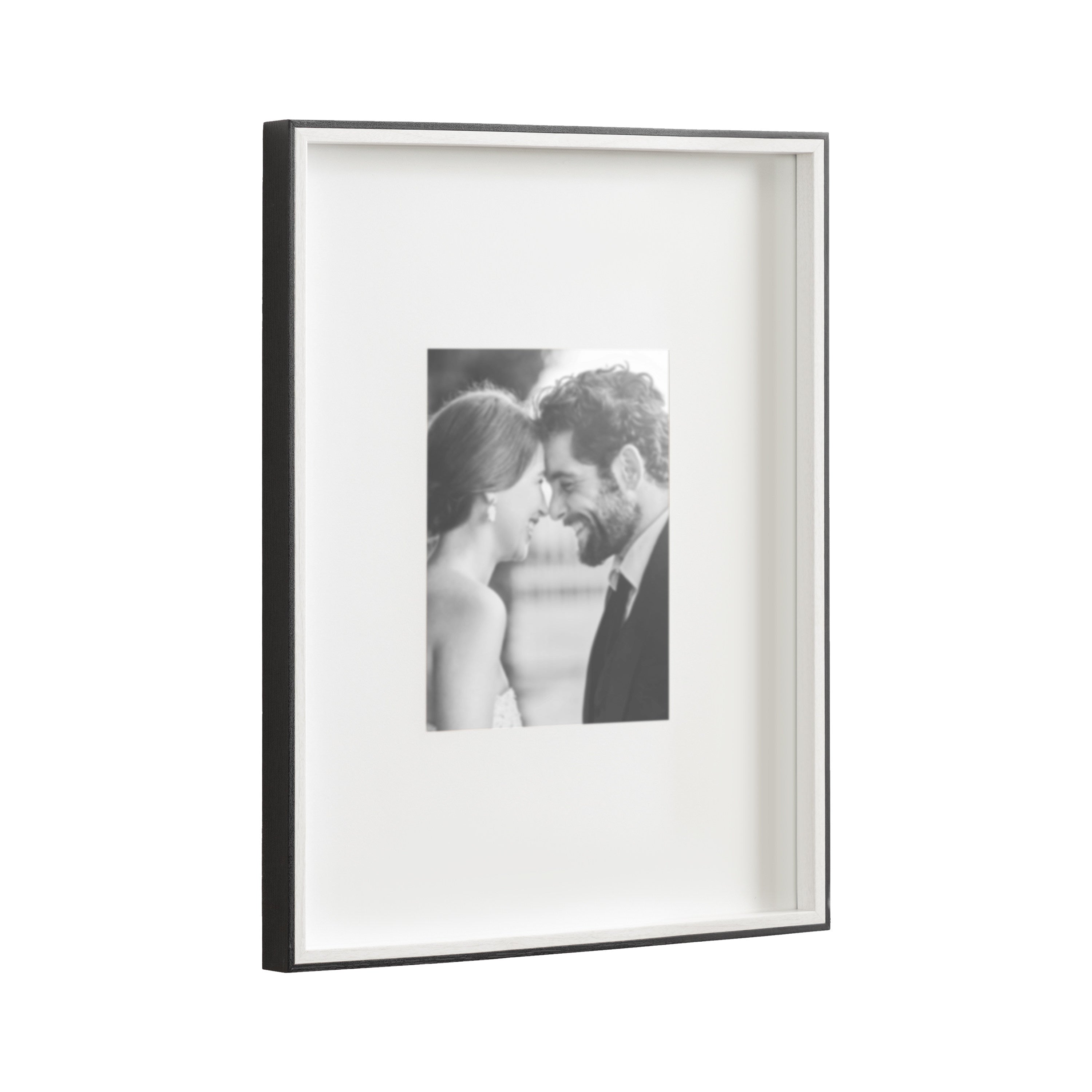 Wall Frame 16x20 matted to 8x10 Black White 5