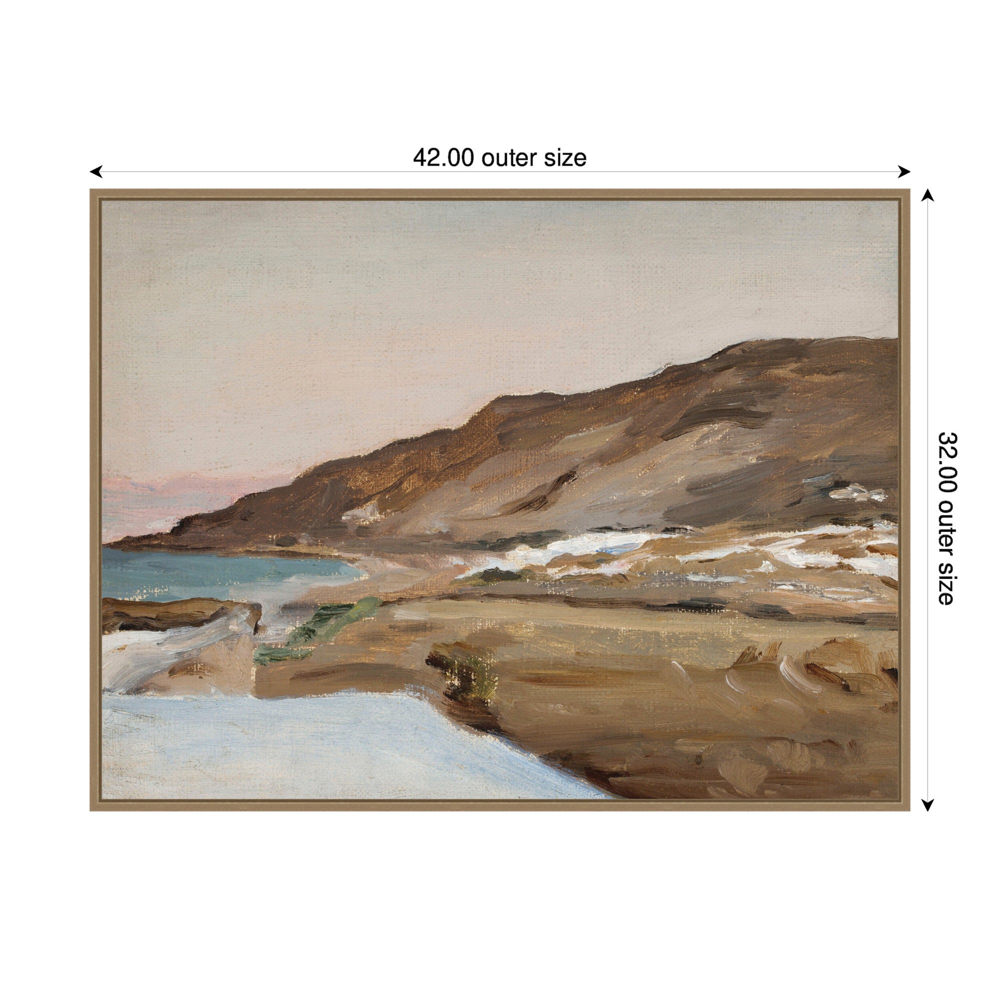 Framed Canvas 42x32 Sylvie Dark Gold 2