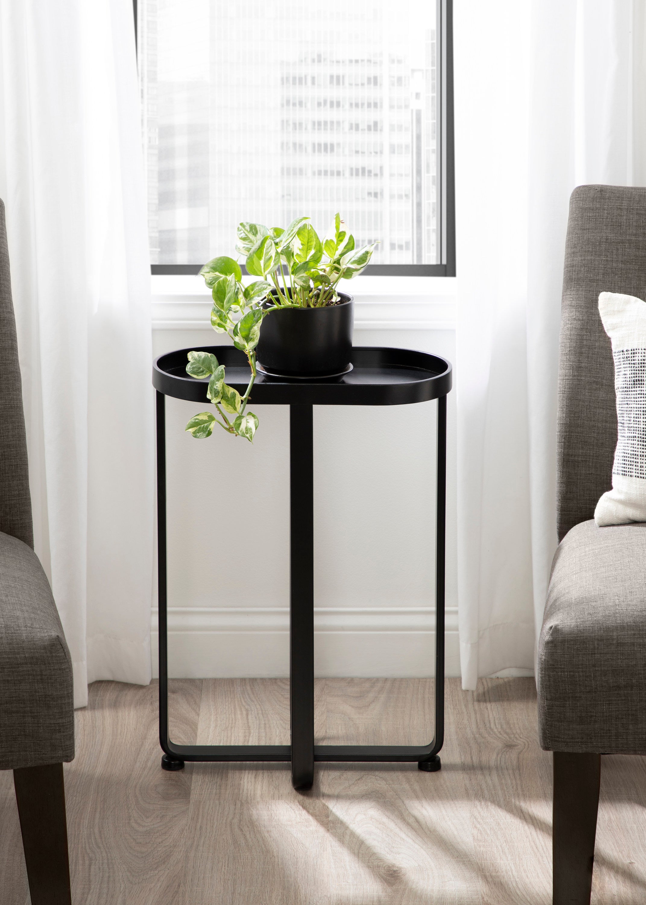 Side Table Black 17x9x24 6
