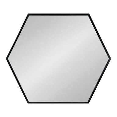 Hexagon Mirror Black 22x25 2