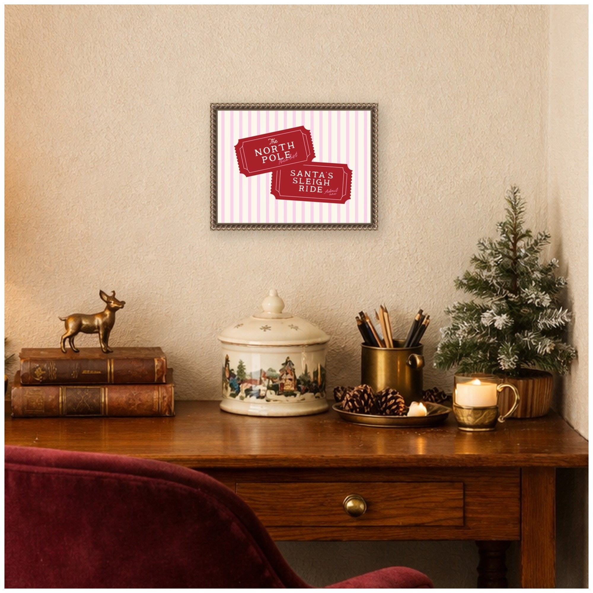 Framed Canvas Sylvie Beaded Dark Gold 13x10 6