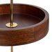Tiered Tray Walnut Brown Gold 13x13x20 3