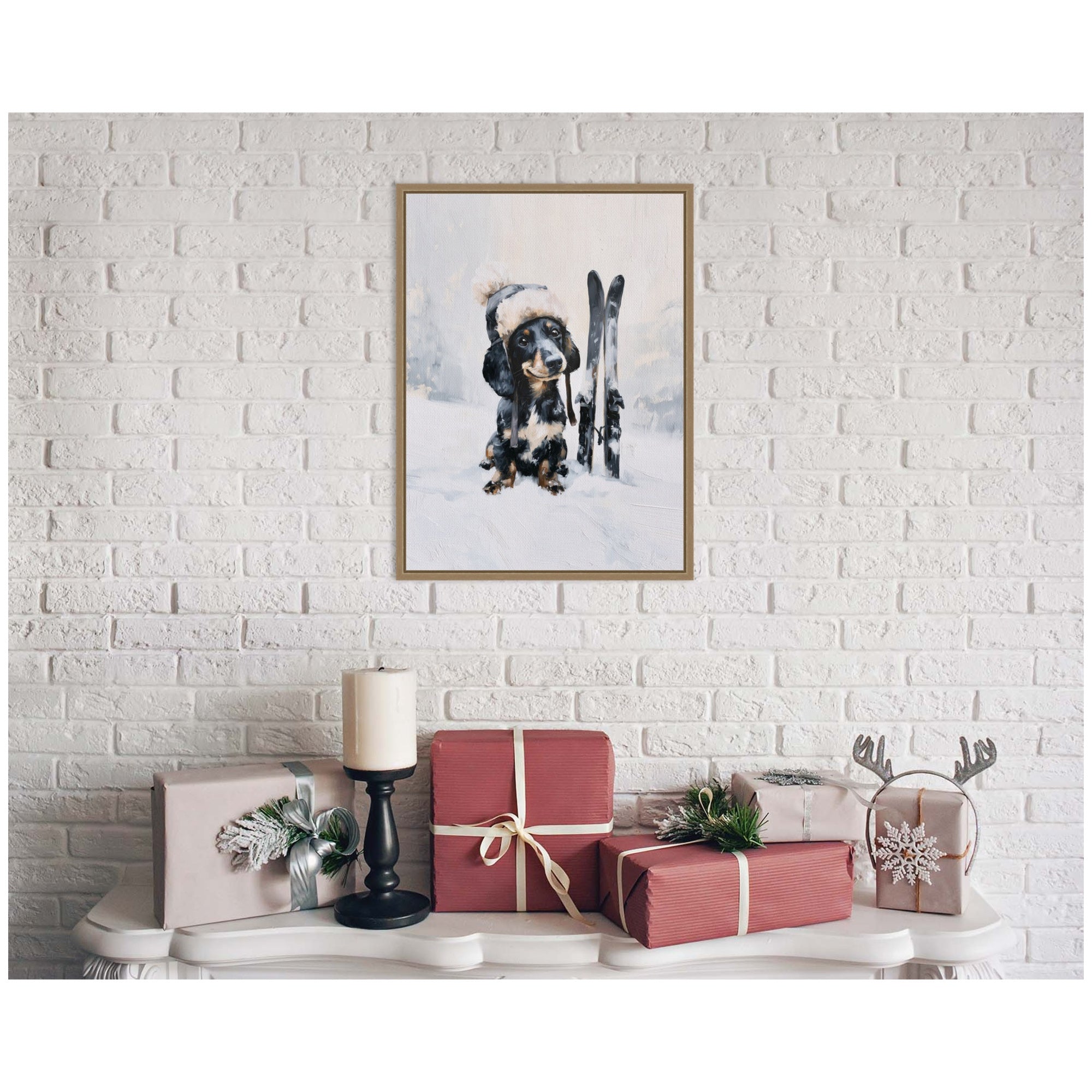 Framed Canvas Sylvie Dark Gold 18x24 5
