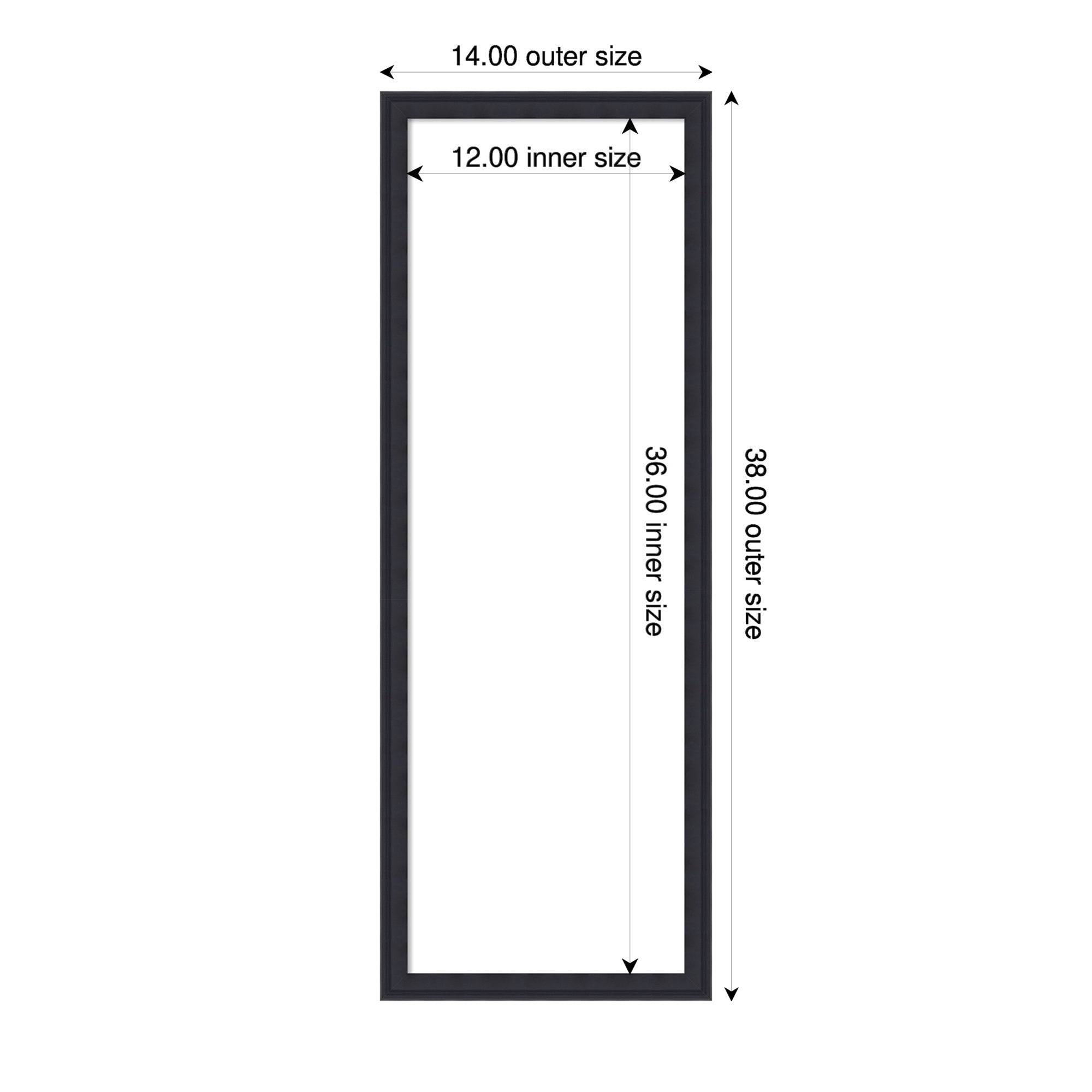 Dry Erase Board Florence Black 14x38 2
