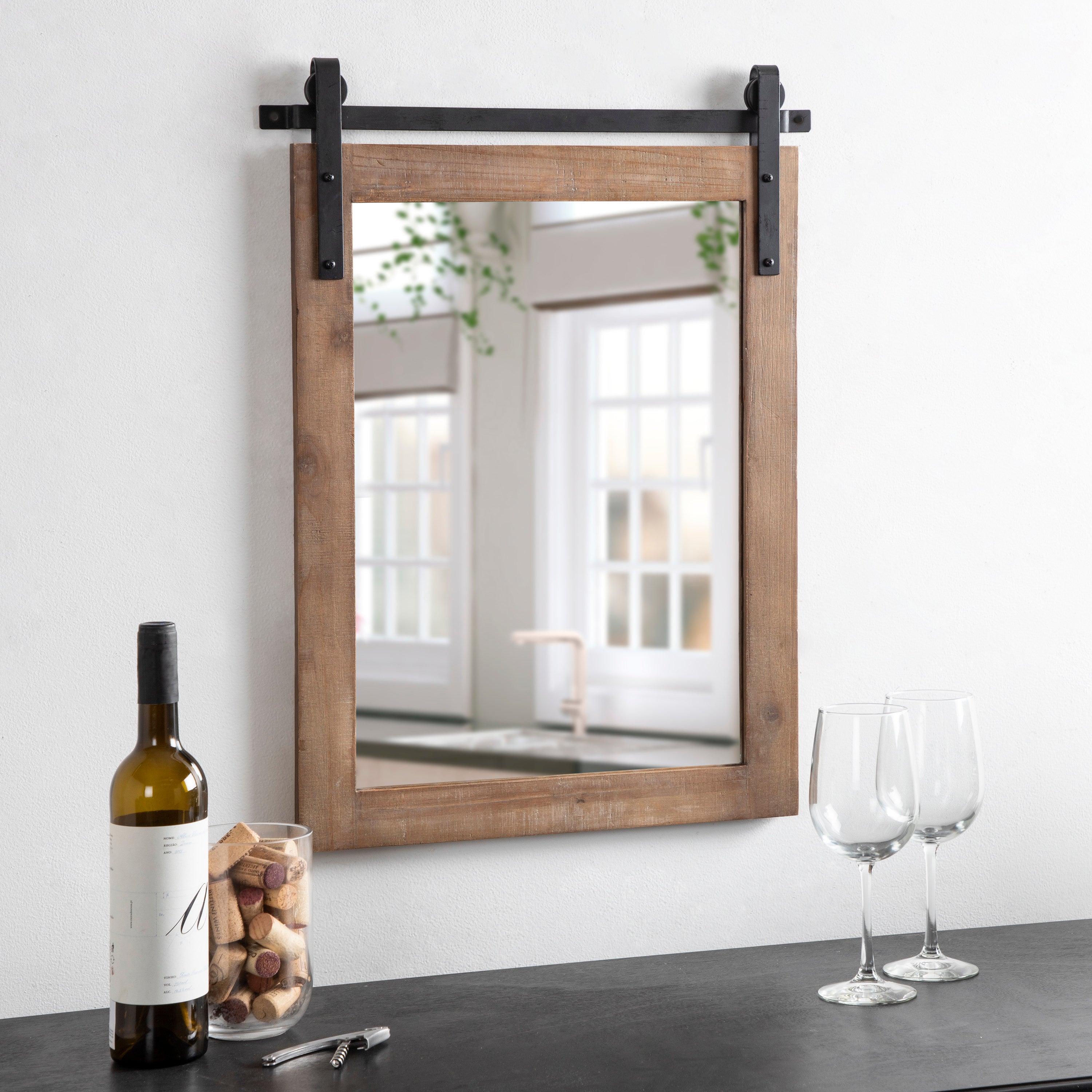 Rectangle Mirror Rustic Brown 18x26 6