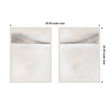 Art Set 2 Piece Set 18x24 Sylvie Beaded White 2