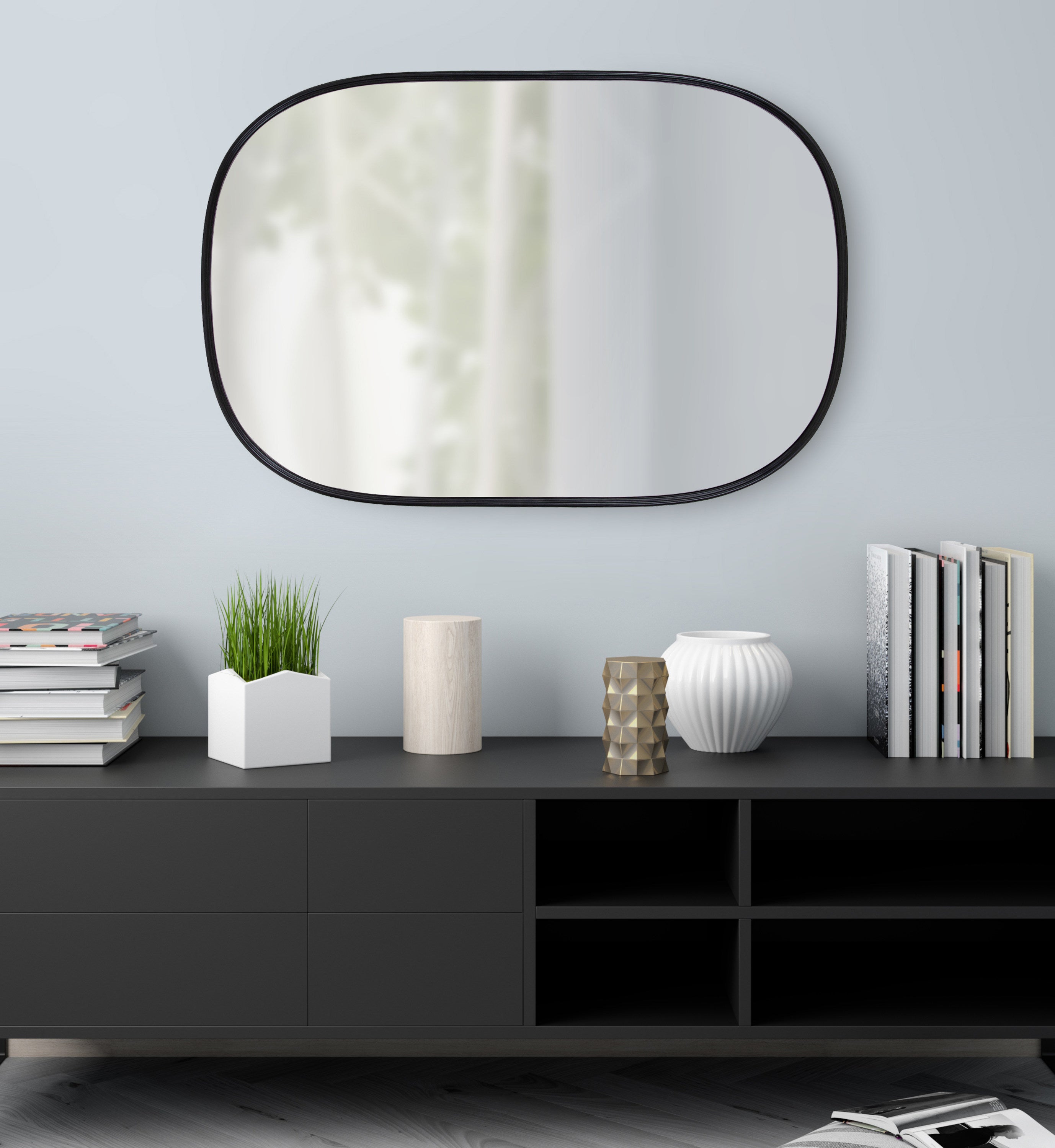 Capsule Mirror Black 24x36 7
