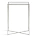 Side Table Clear Silver 16x8x24 3