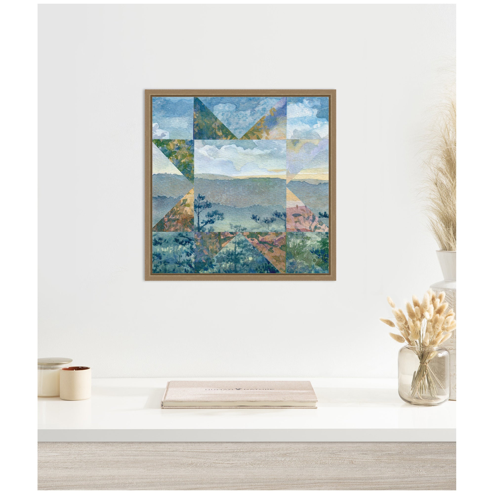 Framed Canvas 16x16 Sylvie Dark Gold 5