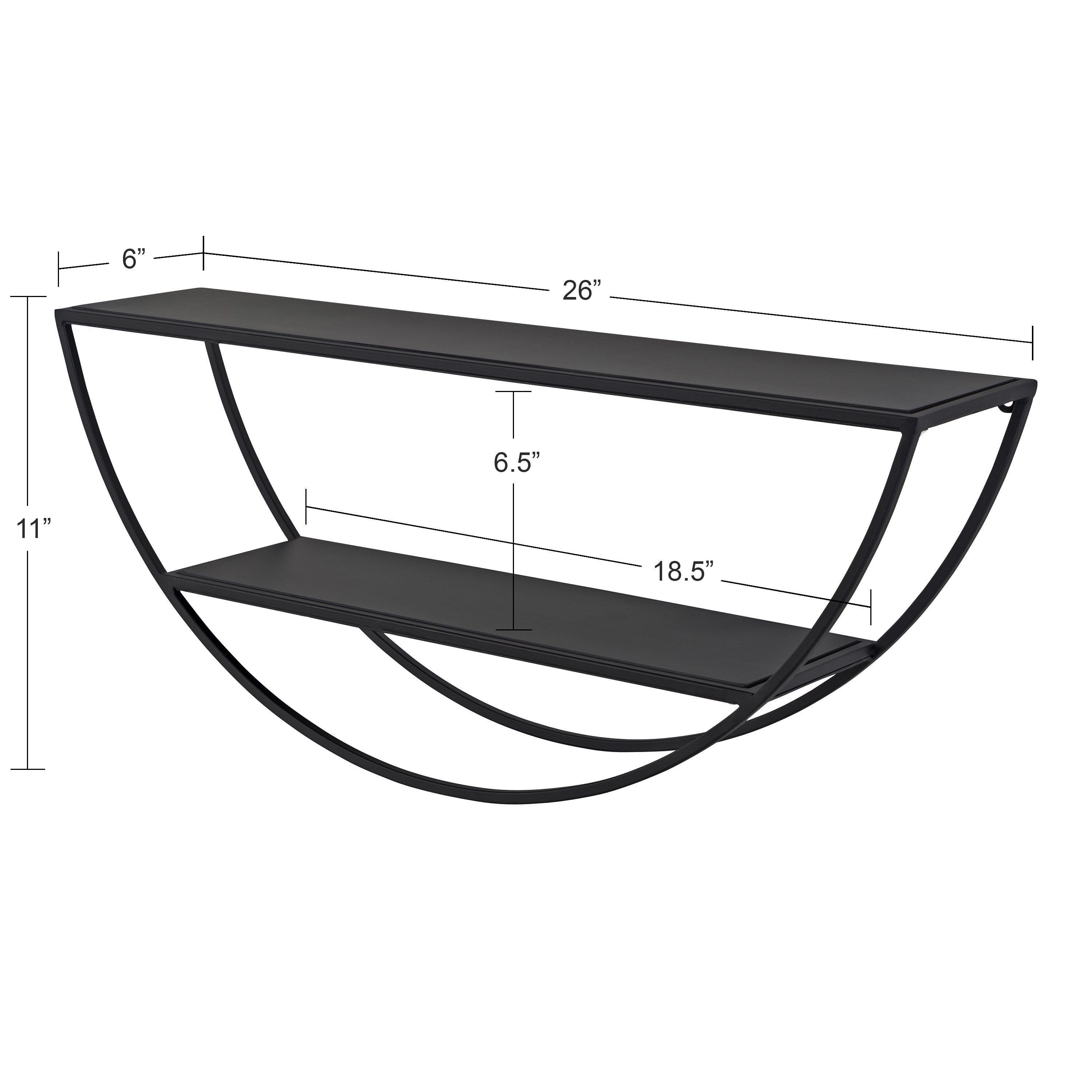 Accent Shelf Black 26x11 2