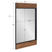 Rectangle Mirror Rustic Brown Black 20x36 6