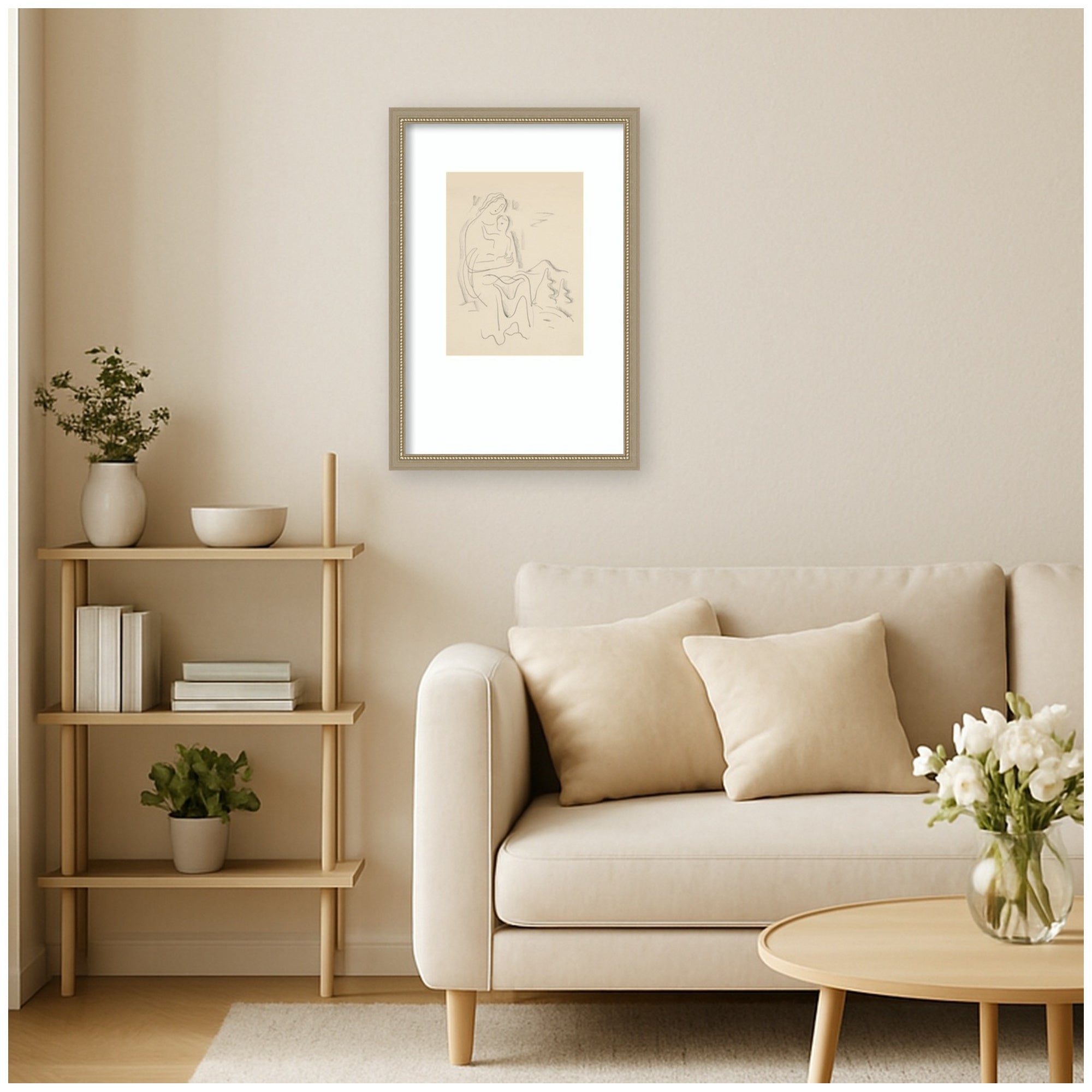 Motherhood 1937 Mikulas Galanda by Nostalgia Prints Framed Wall Art Print