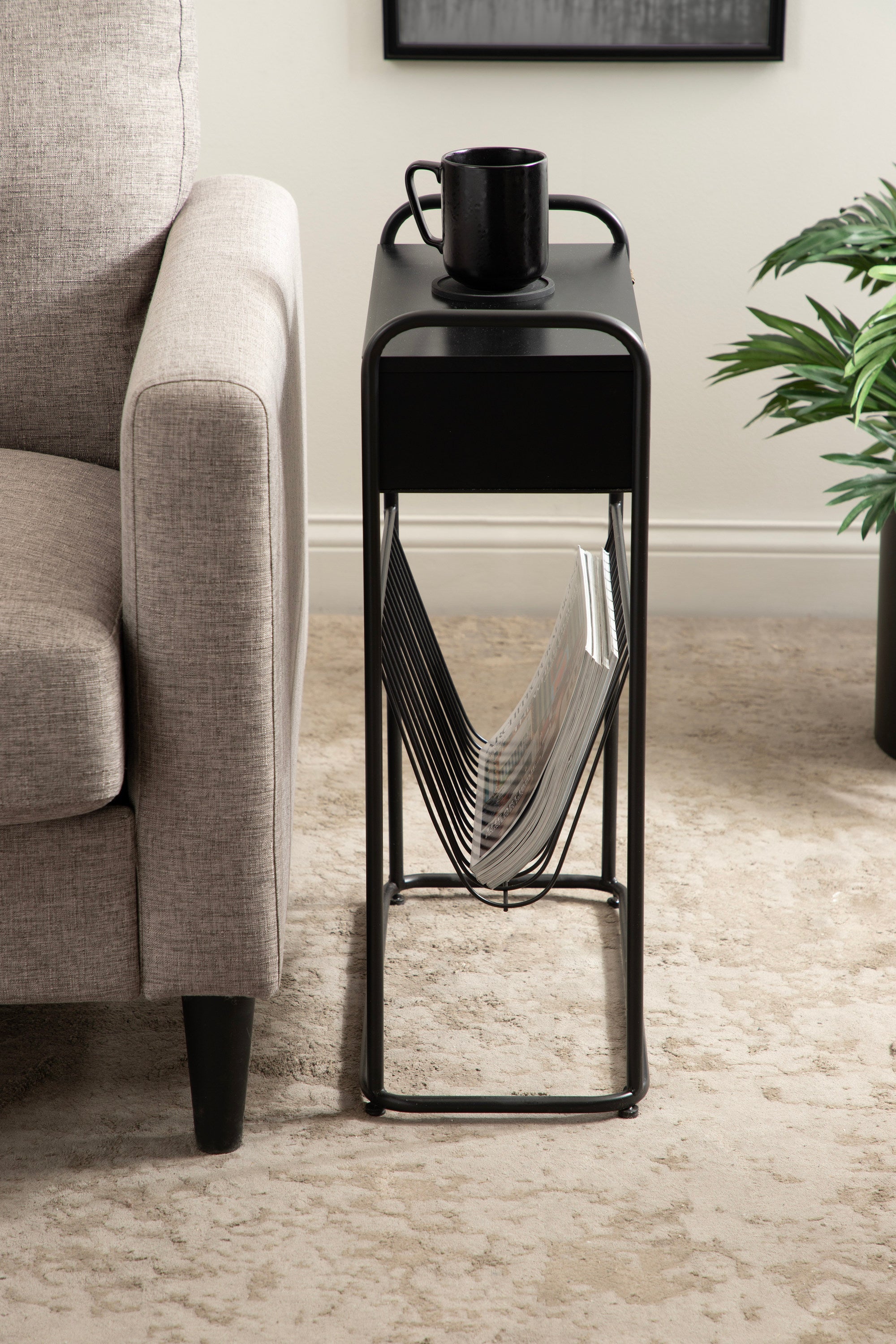 Side Table Black 19x9x26 7