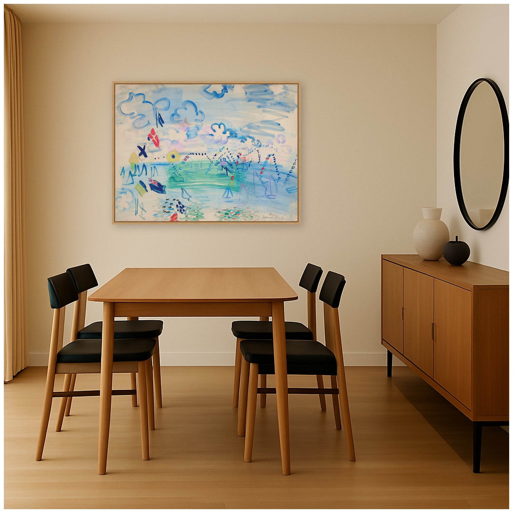Framed Canvas 42x32 Sylvie Natural 6