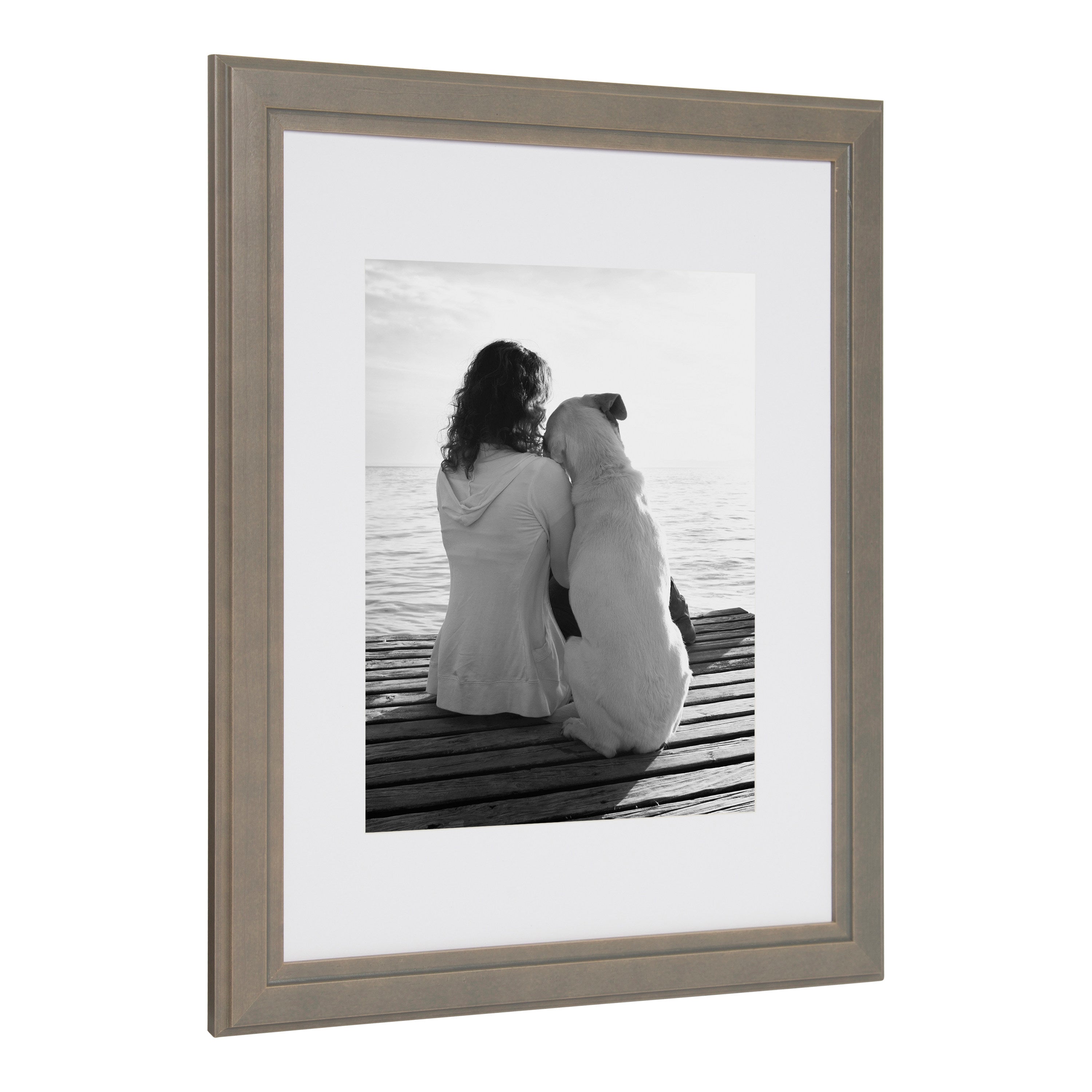Wall Frame Gray 11x14 matted to 8x10 3