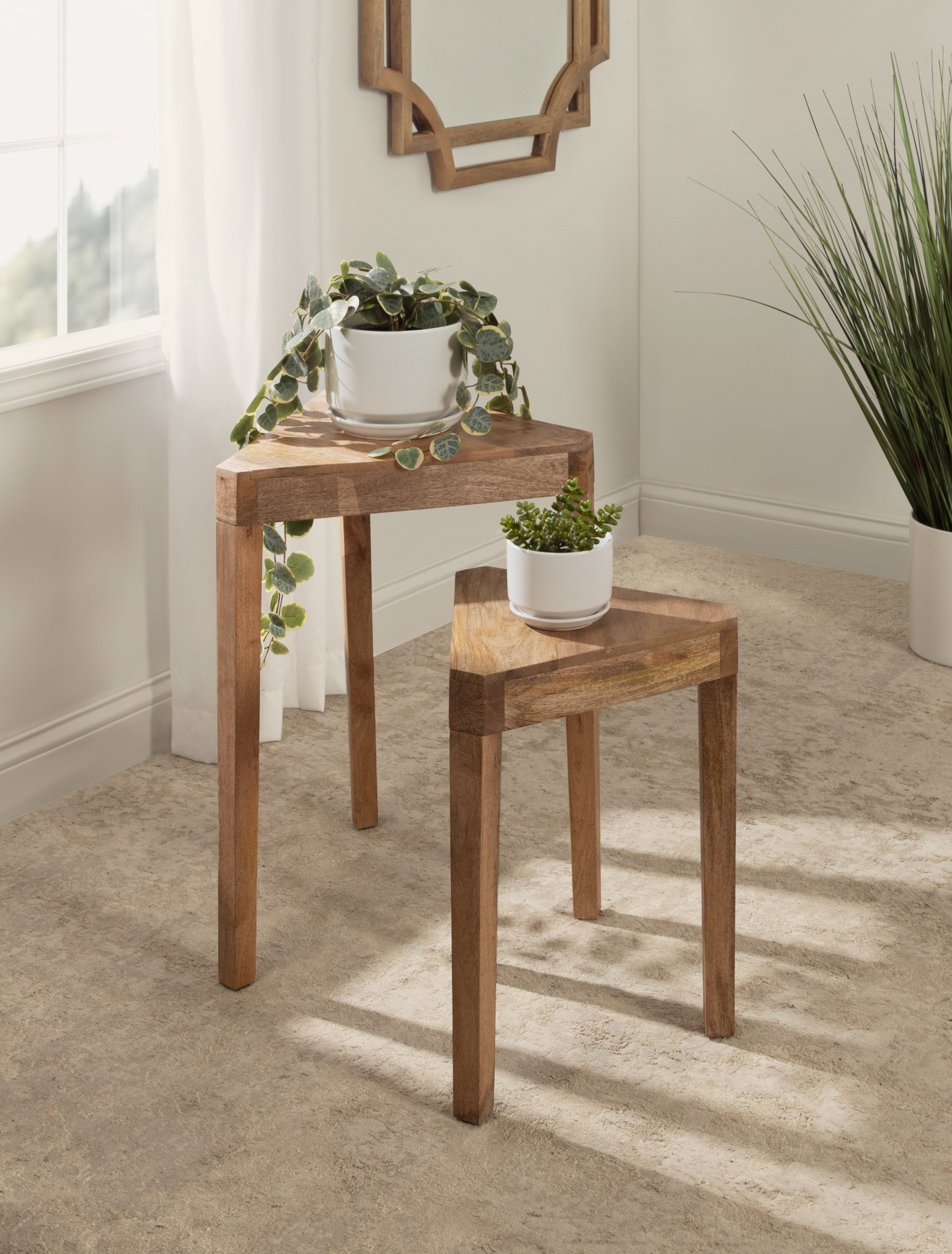 Nesting Table Natural 2 Piece 7