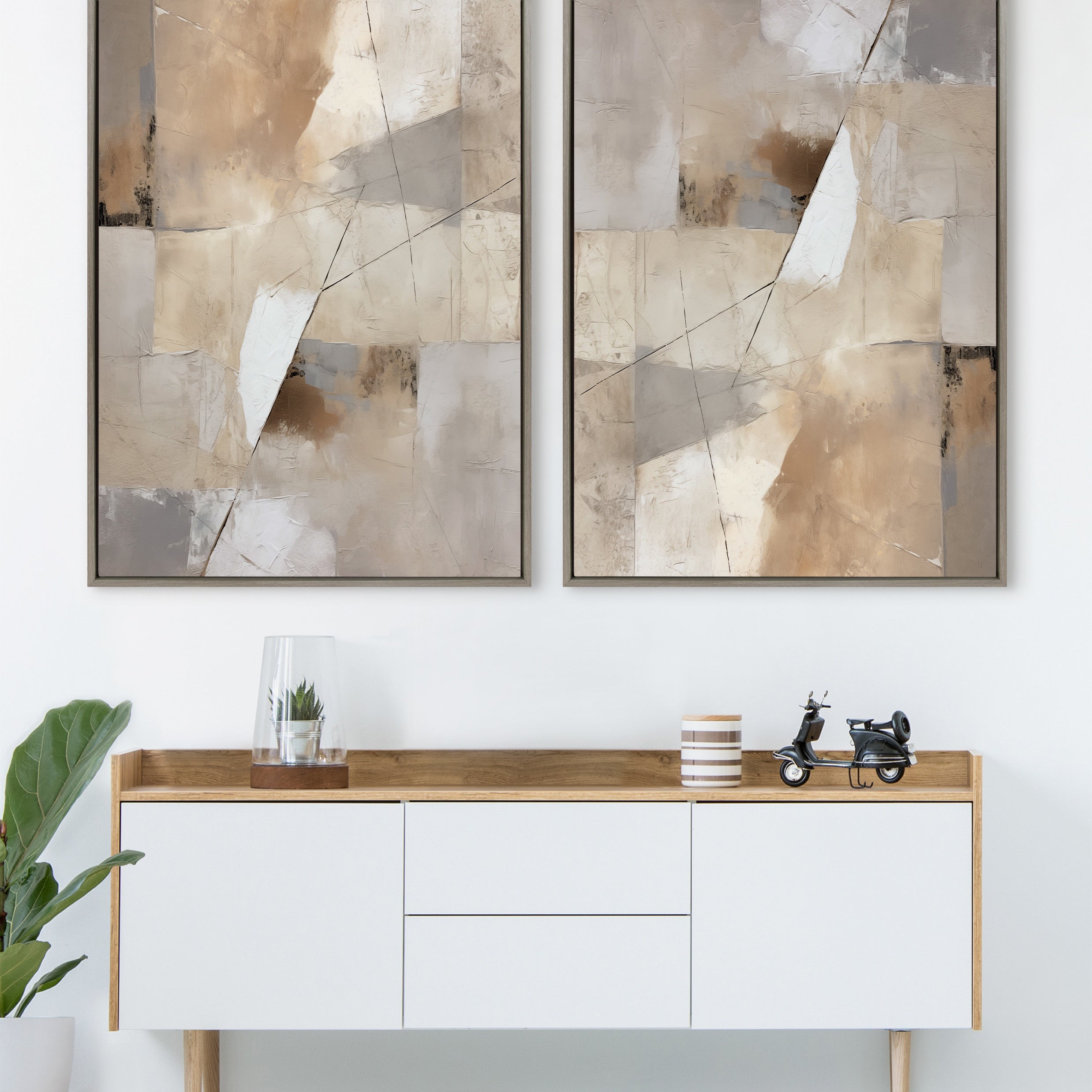 Framed Canvas 31.5x41.5 Sylvie Graywash 6