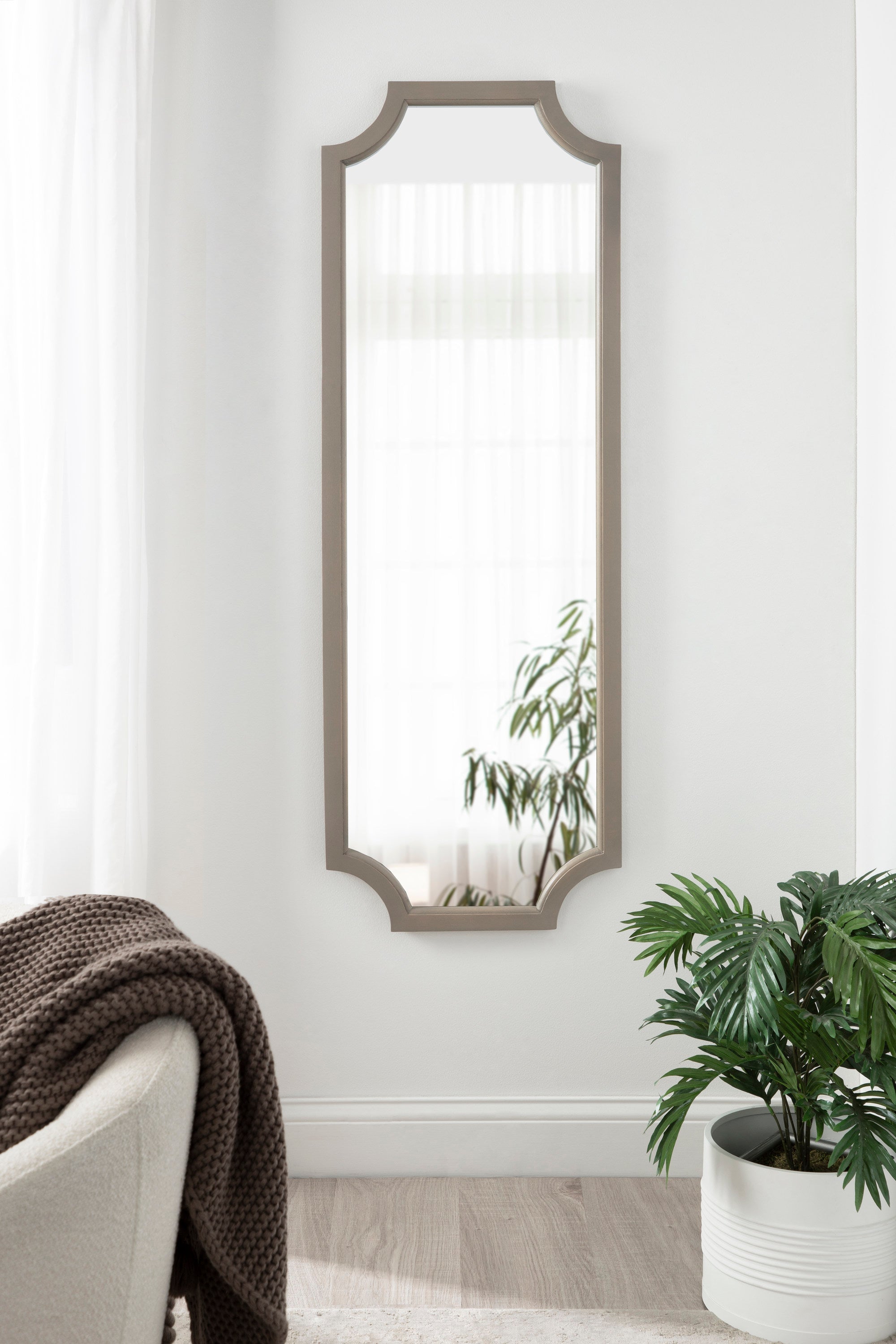 Scallop Mirror Gray 16x48 6