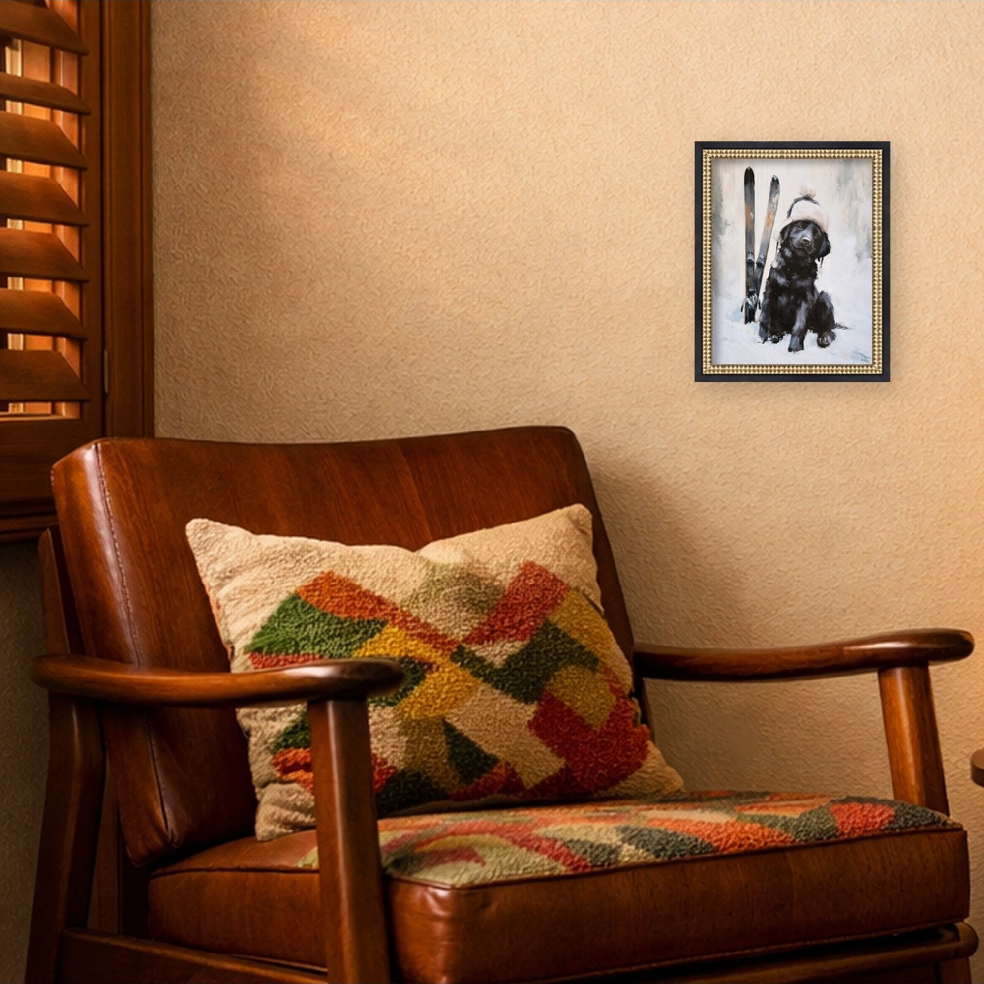 Mounted Canvas Castellan Black 13x16 5