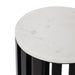 Drink Table White Black 9" Diameter 3