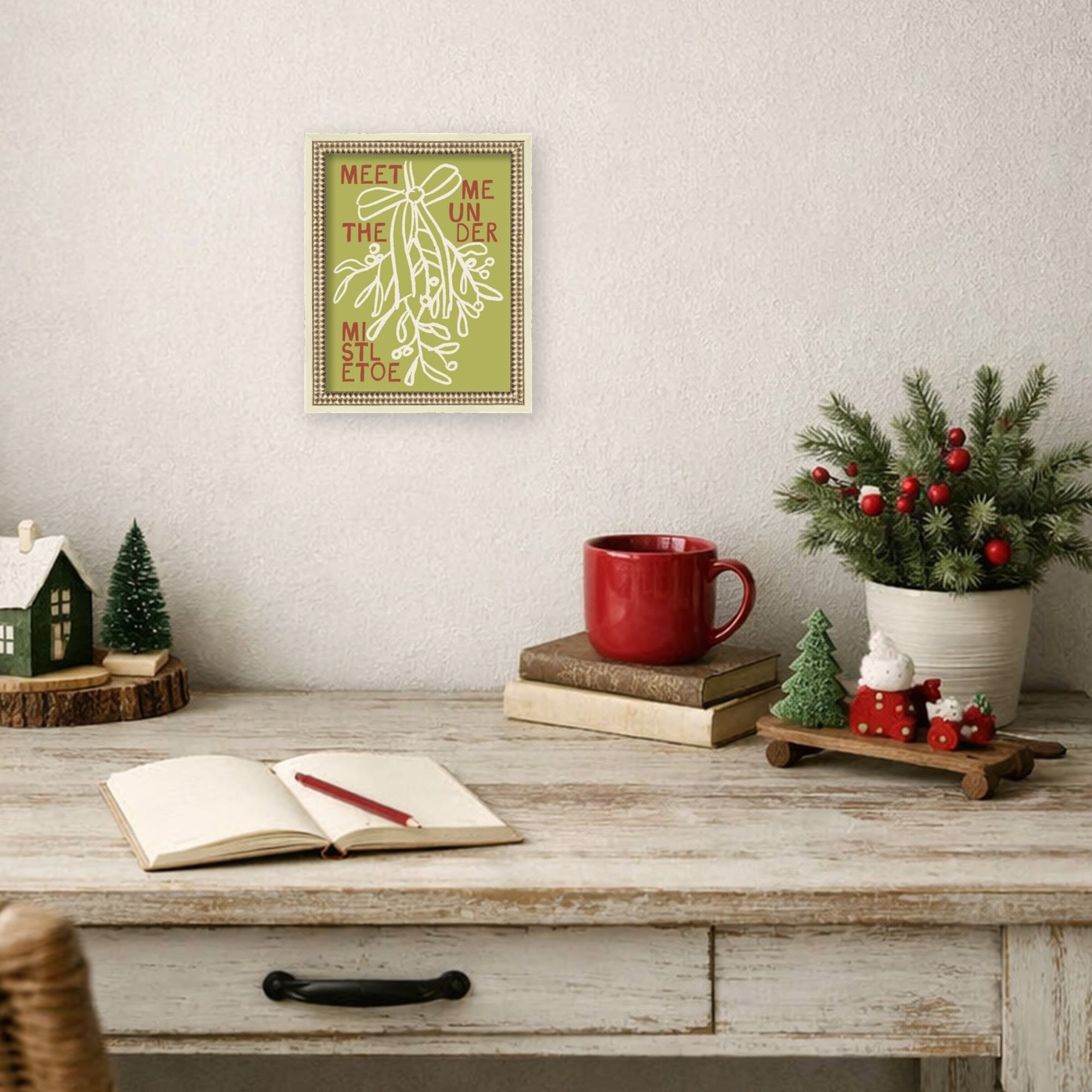 Mounted Canvas Castellan Distressed White 13x16 6