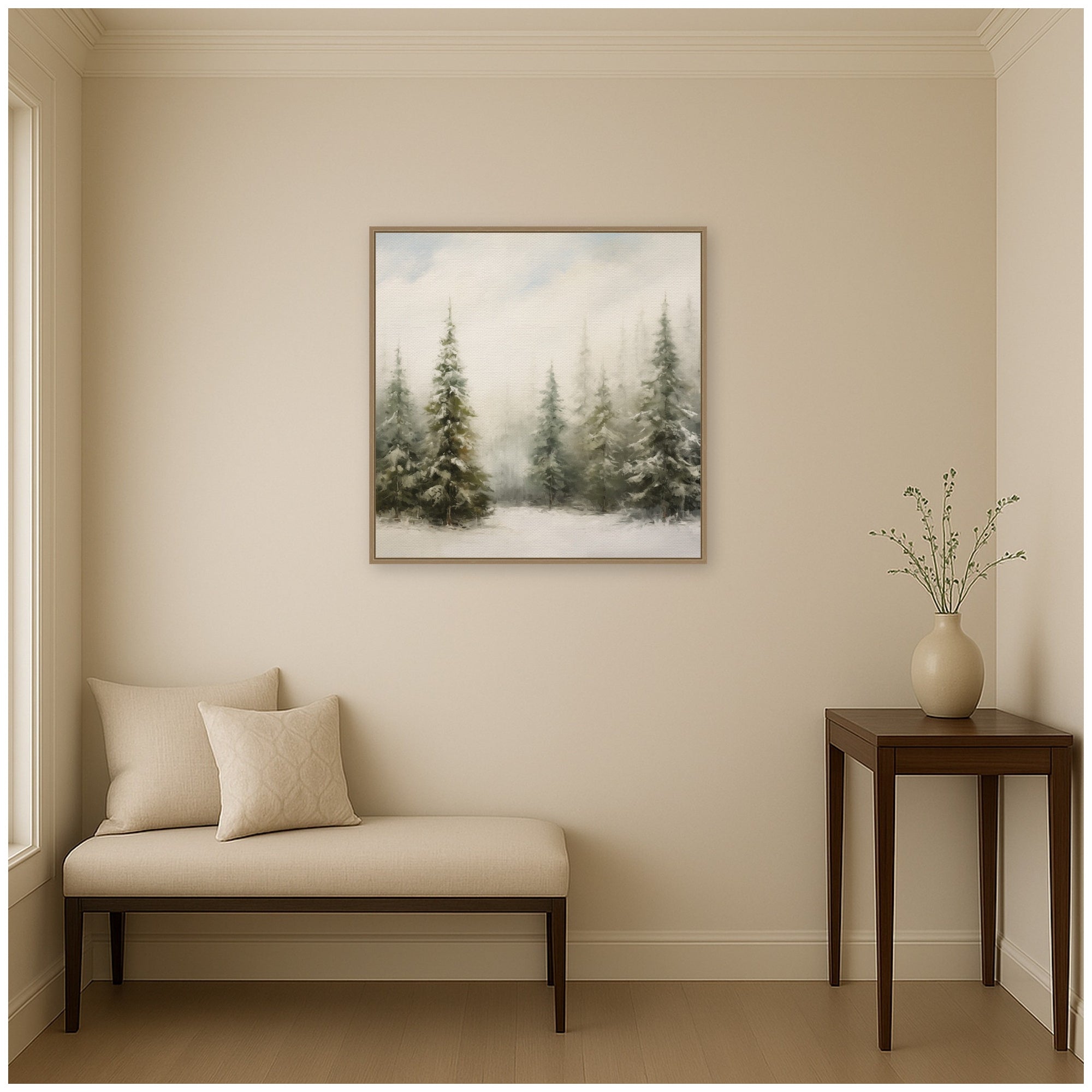 Framed Canvas Sylvie Dark Gold 30x30 6
