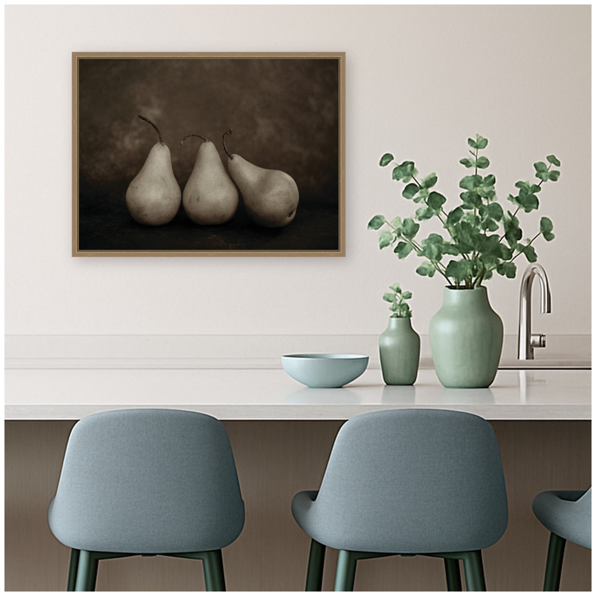 Framed Canvas 24x18 Sylvie Dark Gold 6