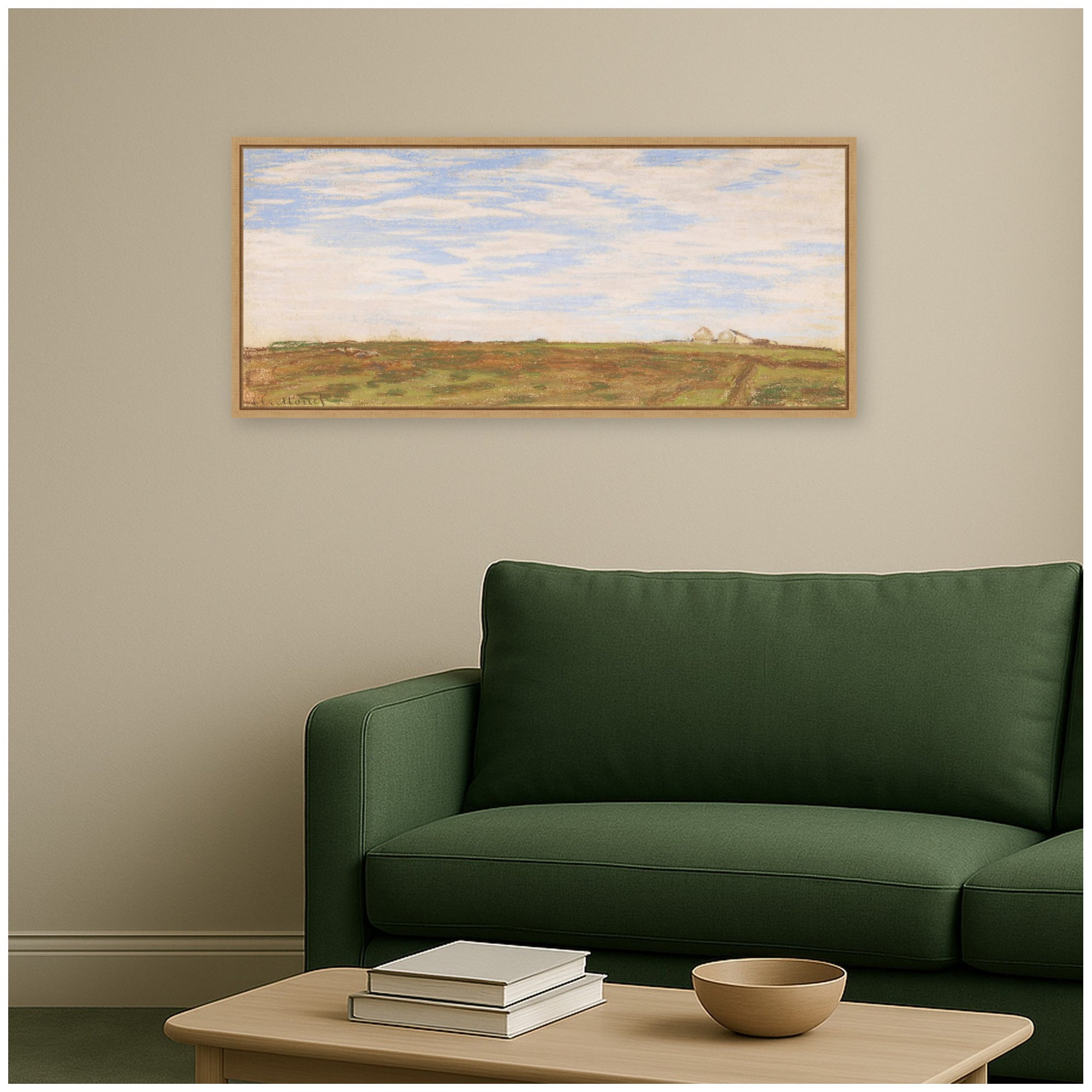 Framed Canvas 40x18 Sylvie Natural 7