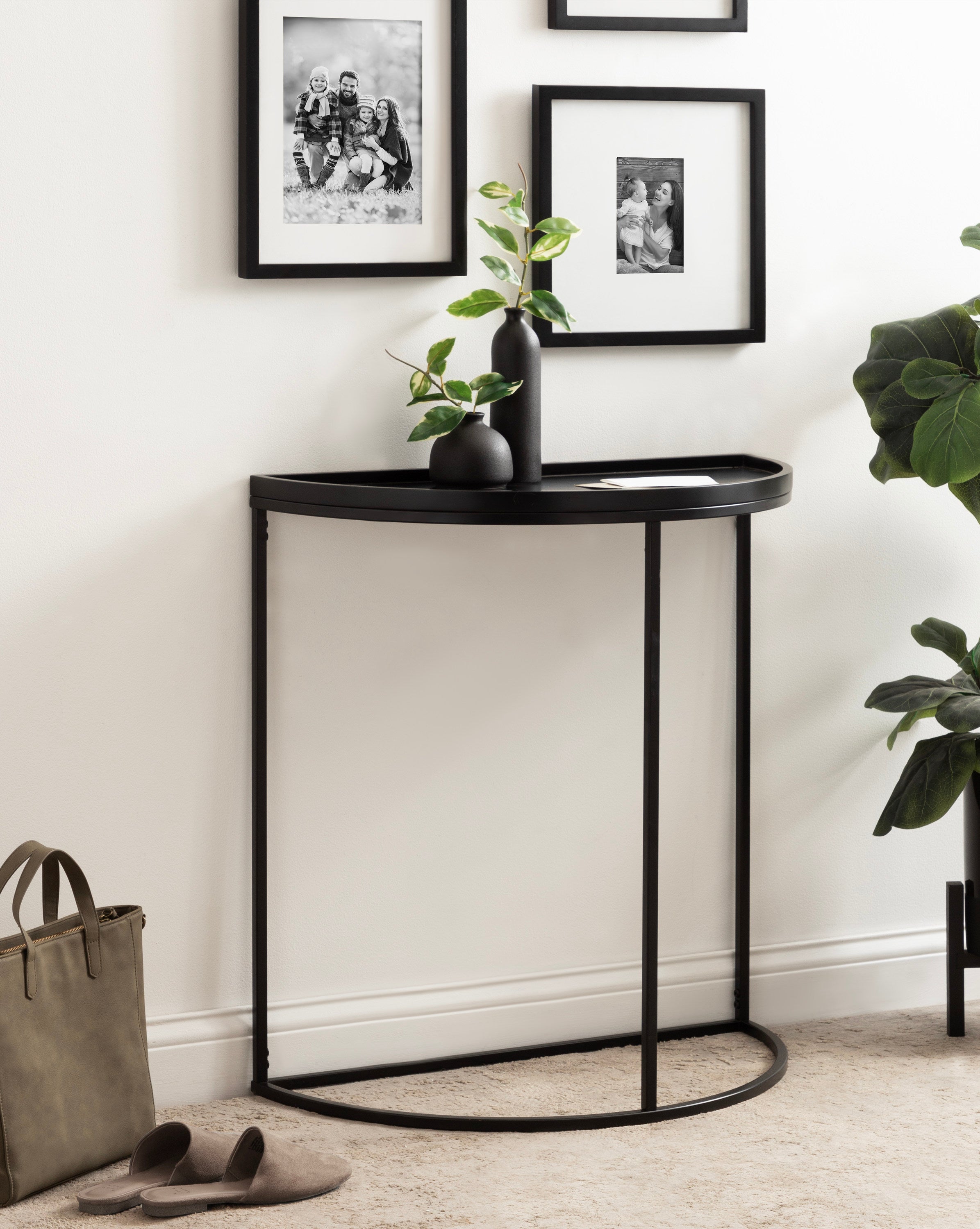 Console Table Black 28x14x30 7