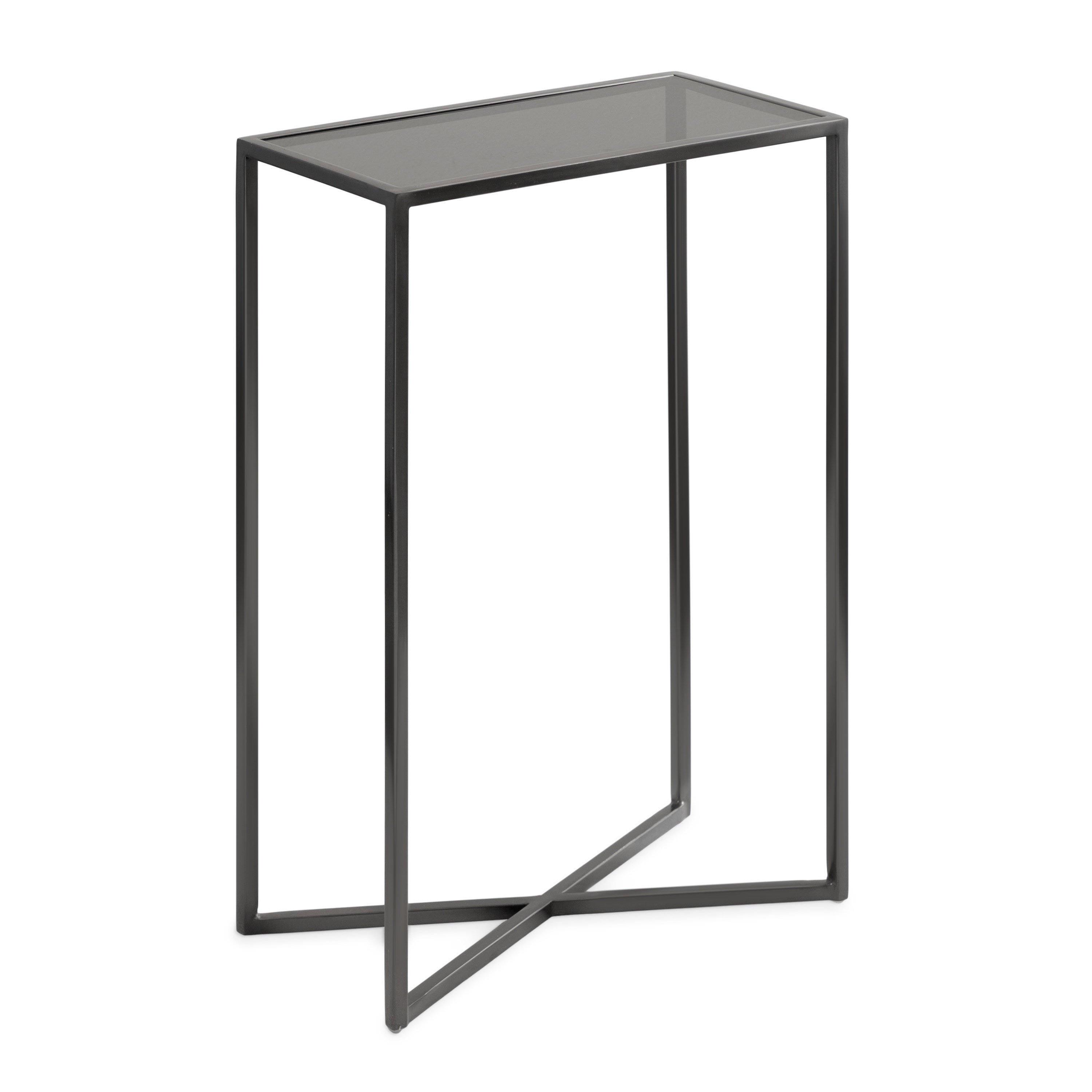 Side Table Black Pewter 16x8x24 1