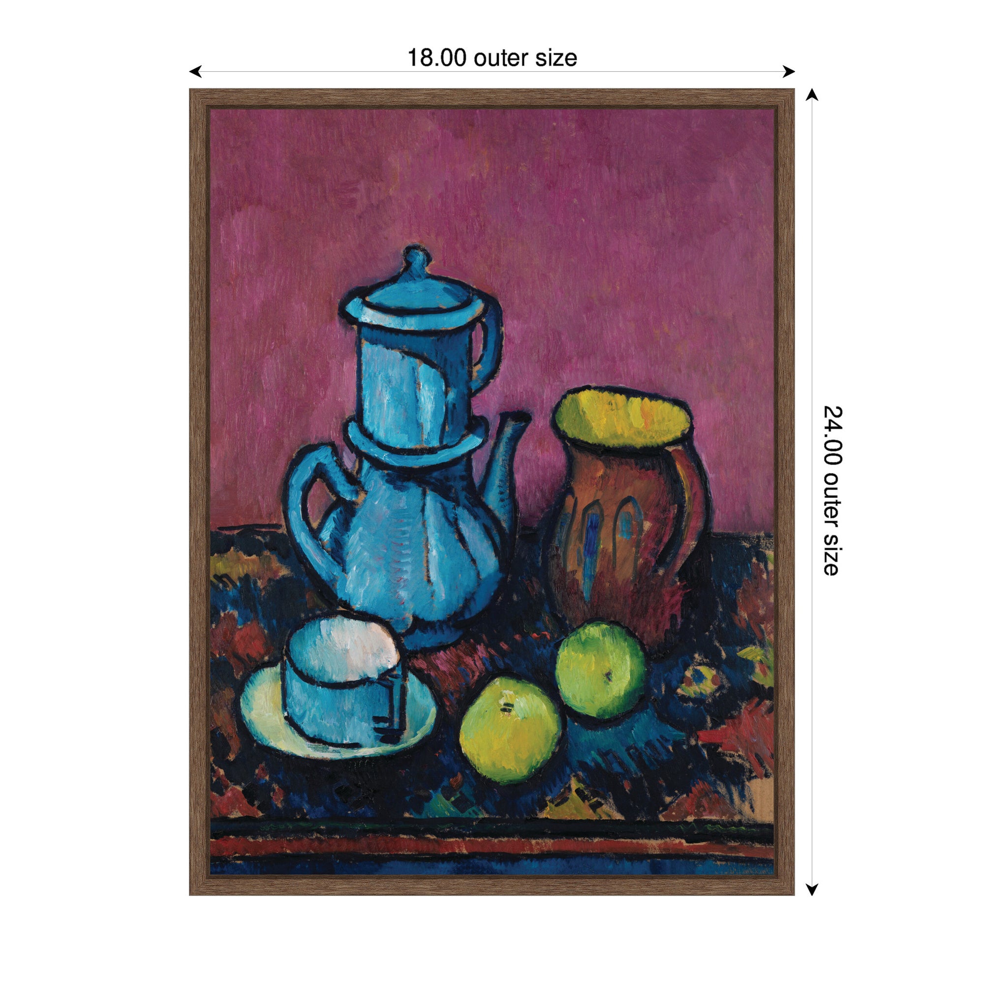 Framed Canvas 18x24 Sylvie Walnut 2
