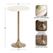 Drink Table White Gold 14x14x24 2