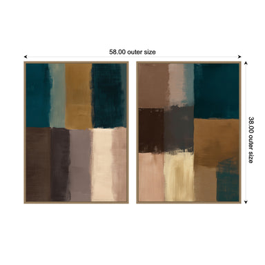 Art Set 2 Piece Set 28x38 Sylvie Dark Gold 2