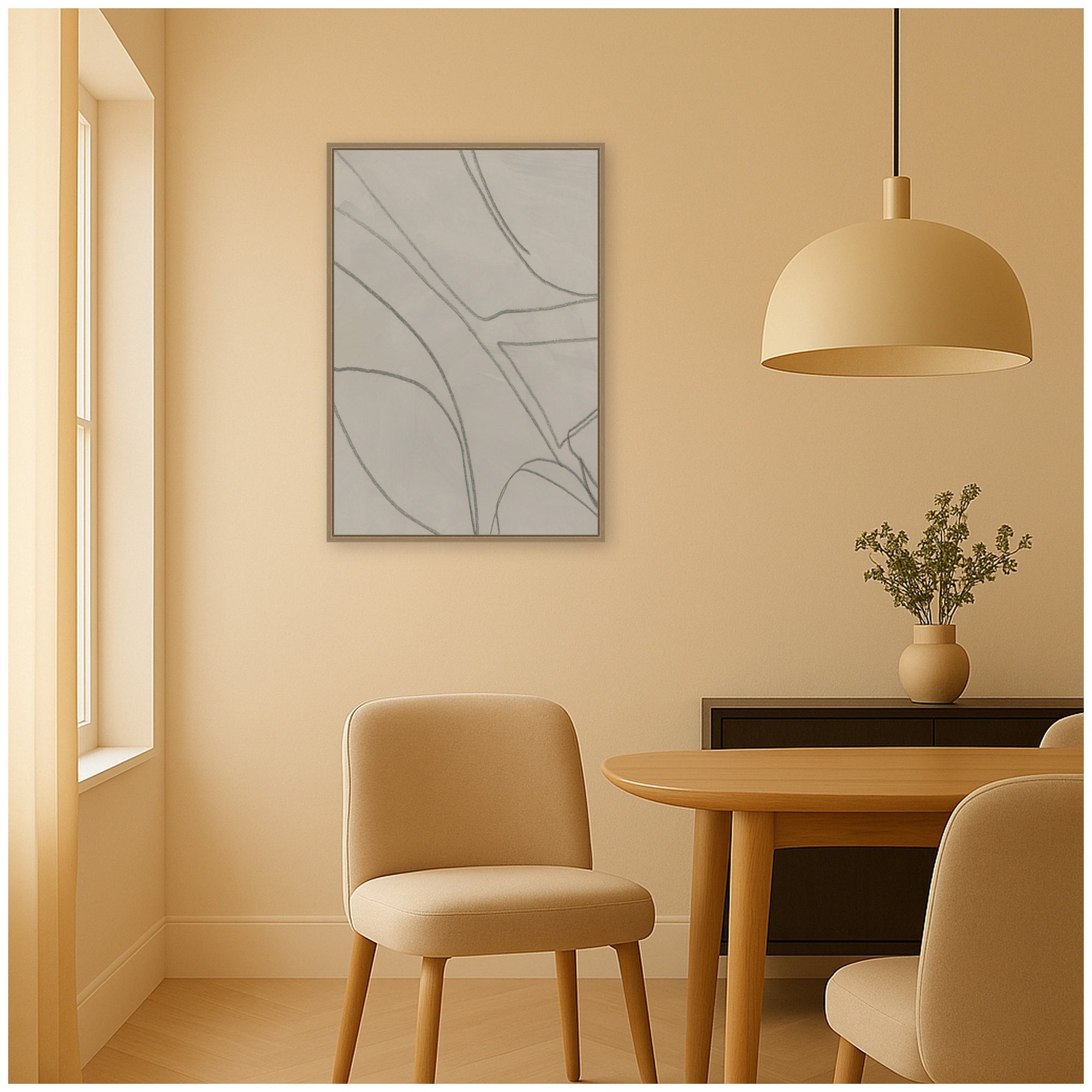 Framed Canvas Sylvie Dark Gold 23x33 5