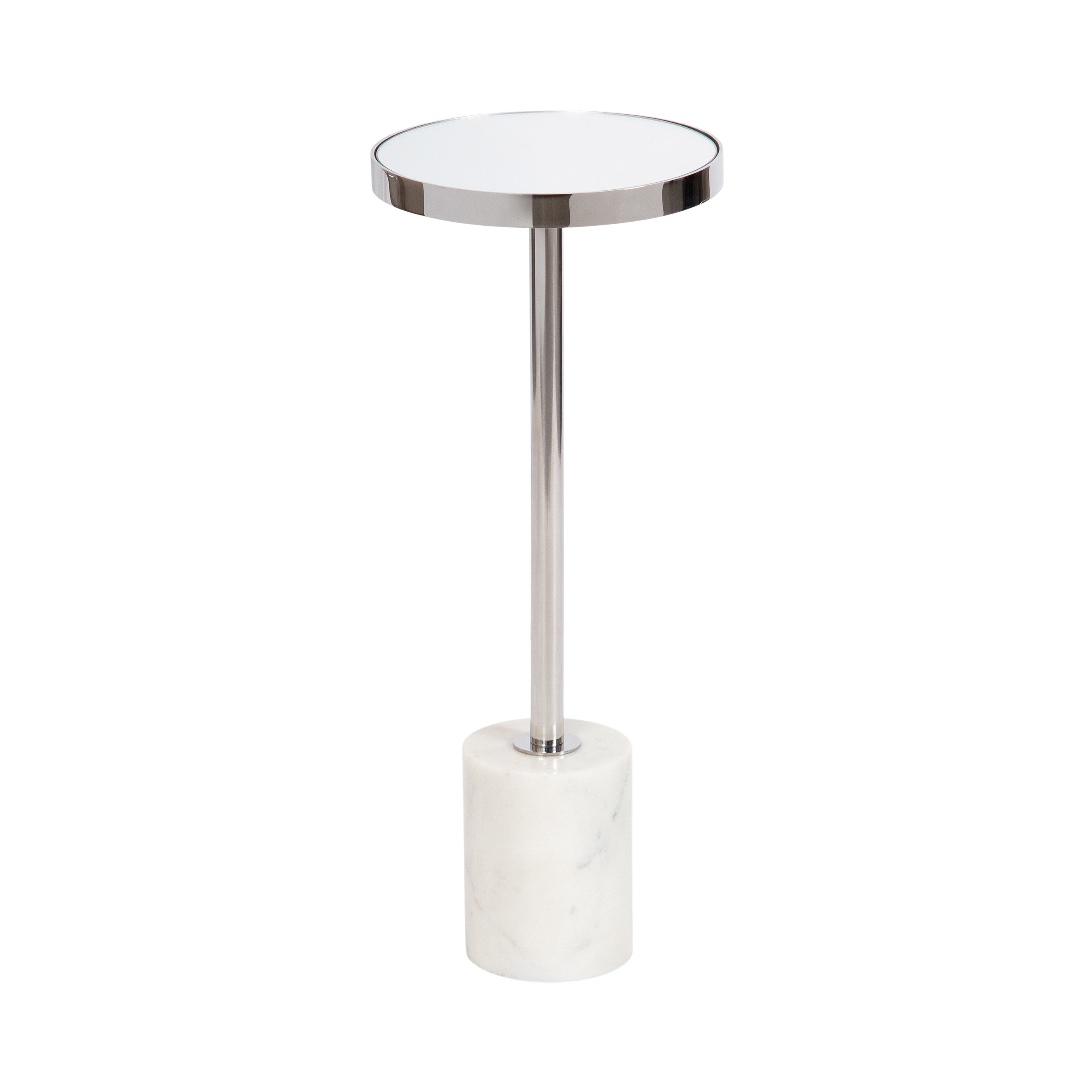 Drink Table Silver White 10x10x24 1