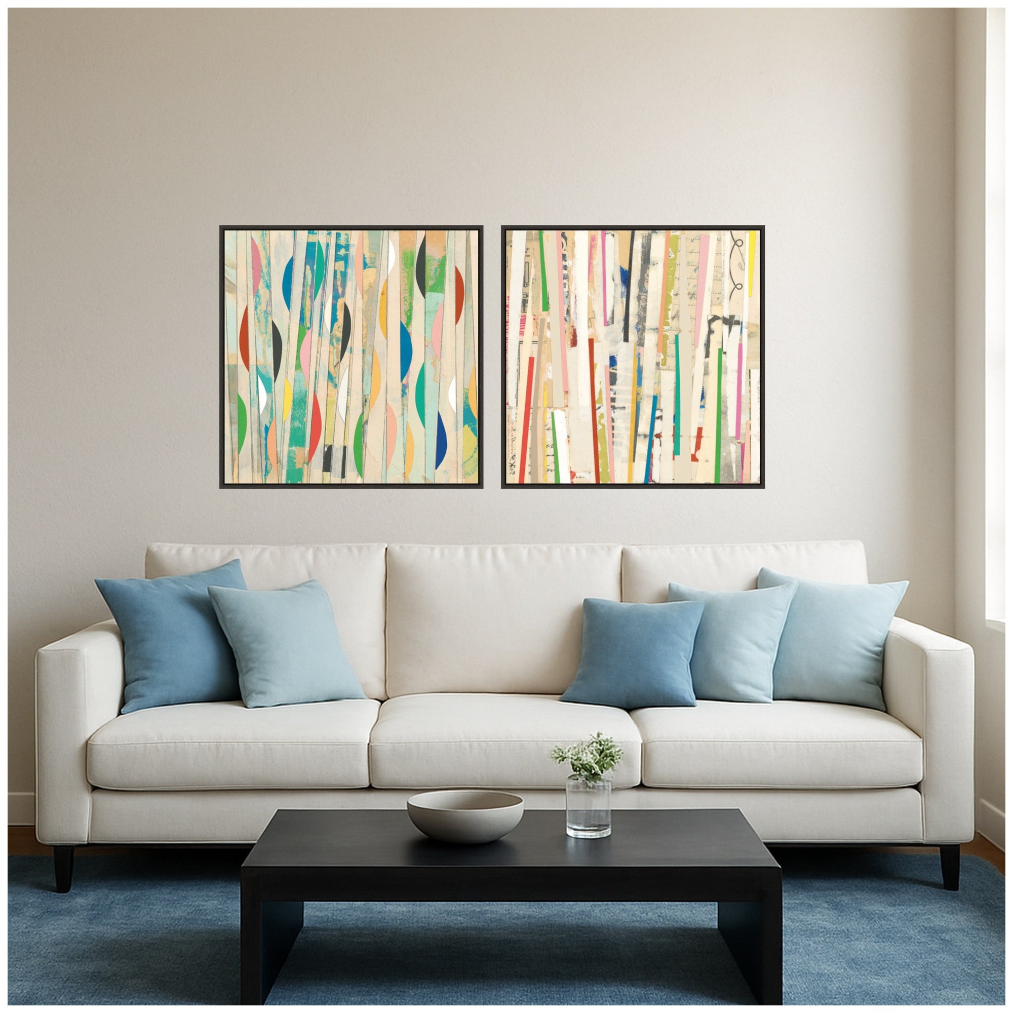 Art Set 2 Piece Set 30x30 Sylvie Dark Gray 7