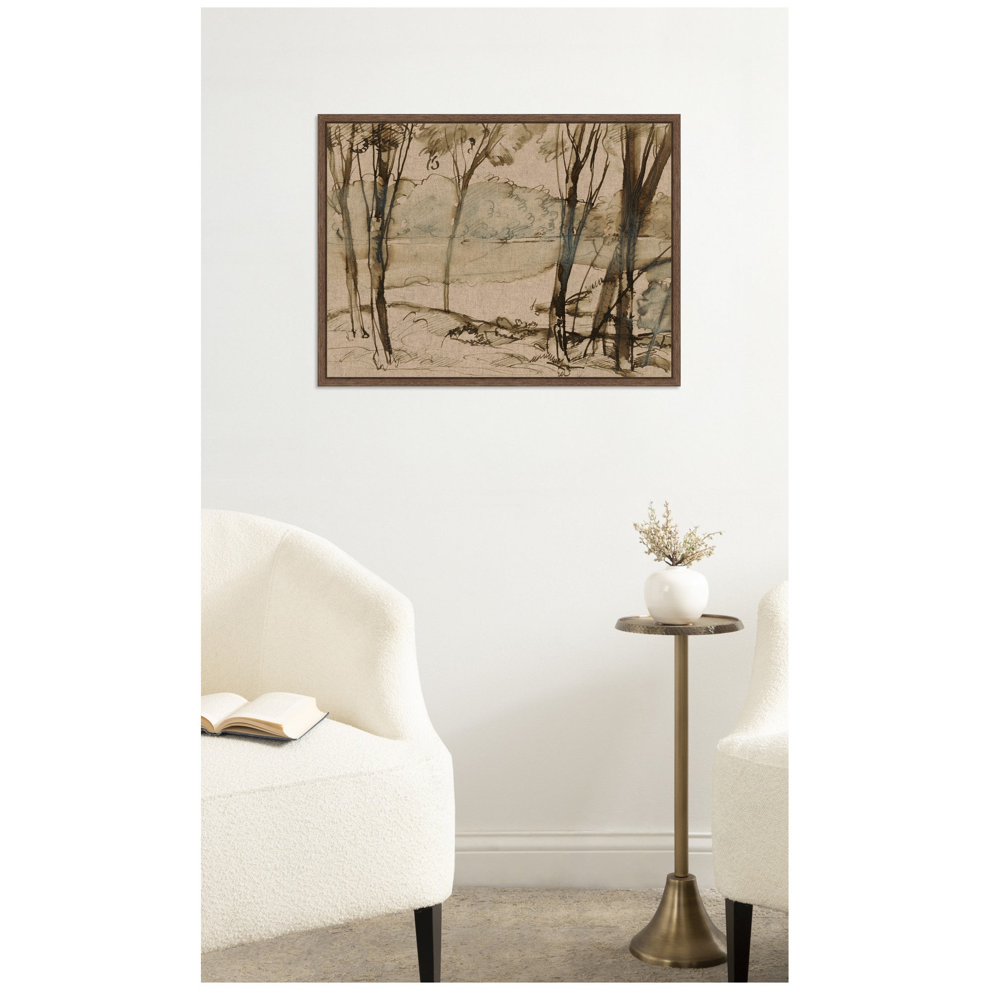 Framed Canvas 24x18 Sylvie Walnut 5