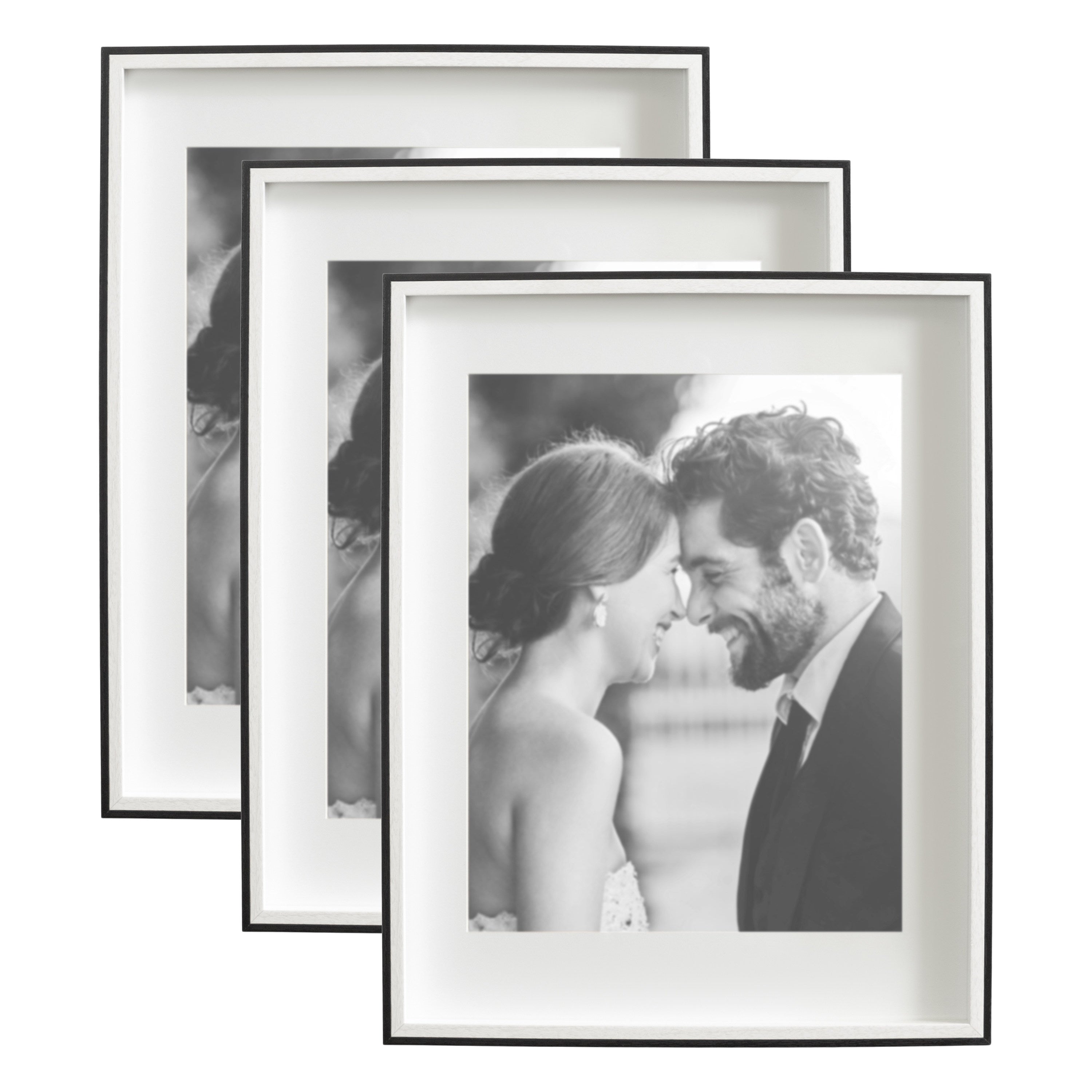 Wall Frame 14x18 matted to 11x14 Black White 1