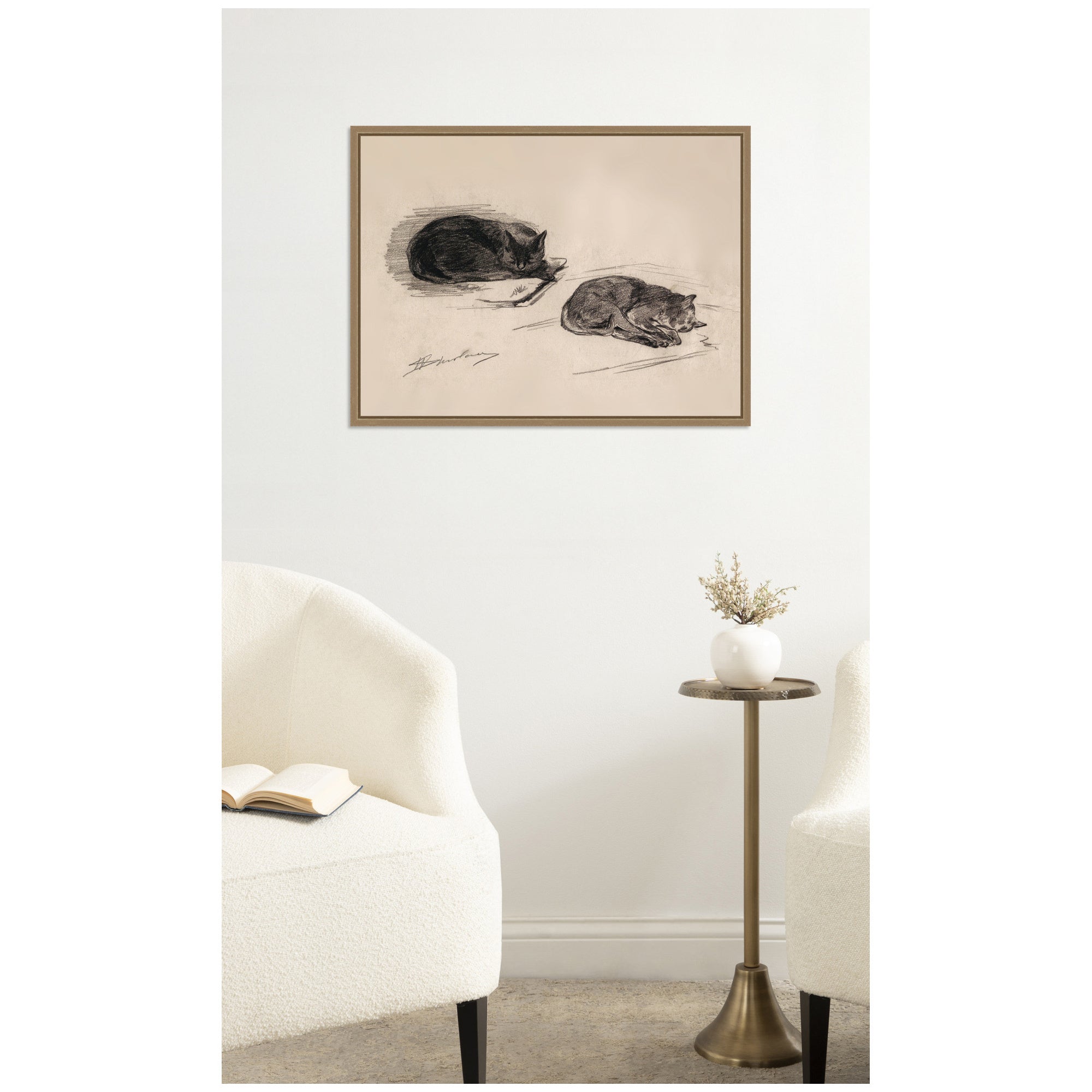 Framed Canvas 24x18 Sylvie Dark Gold 5
