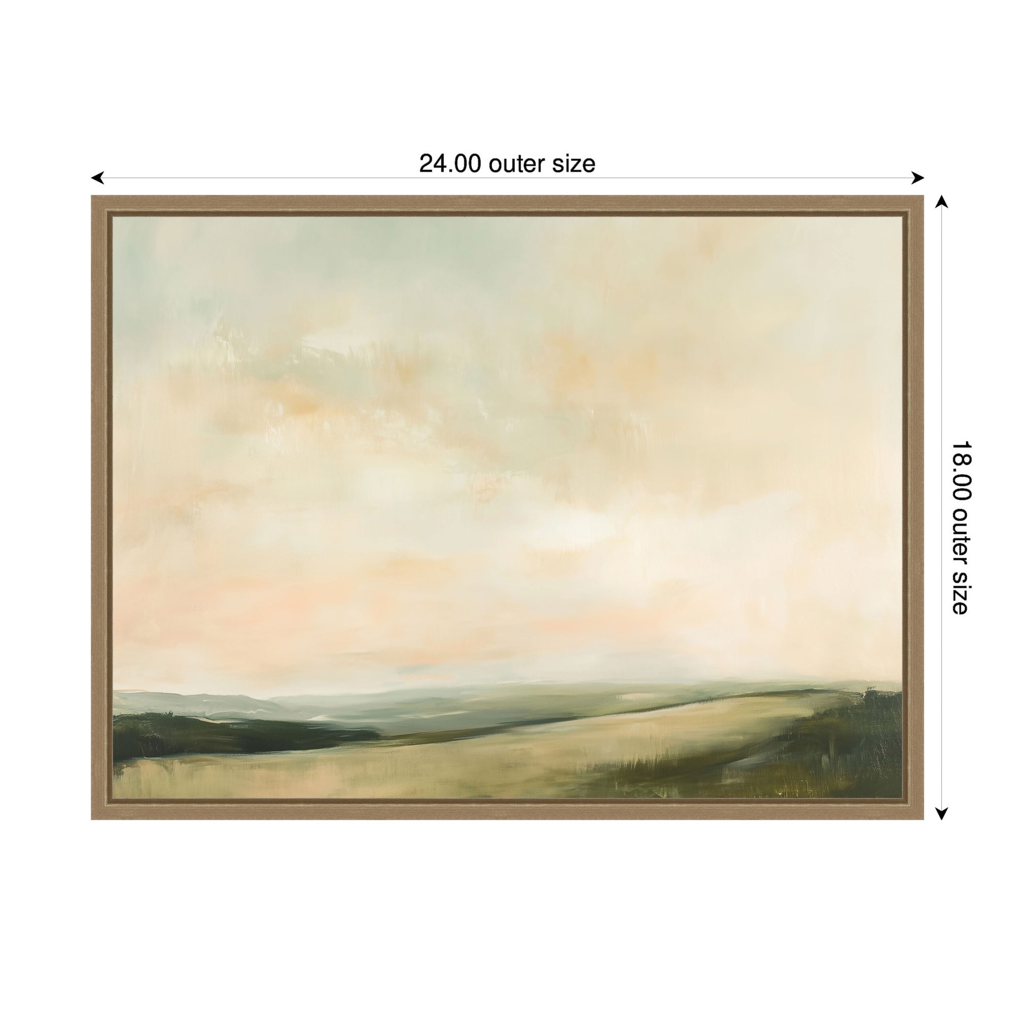 Framed Canvas 24x18 Sylvie Dark Gold 2