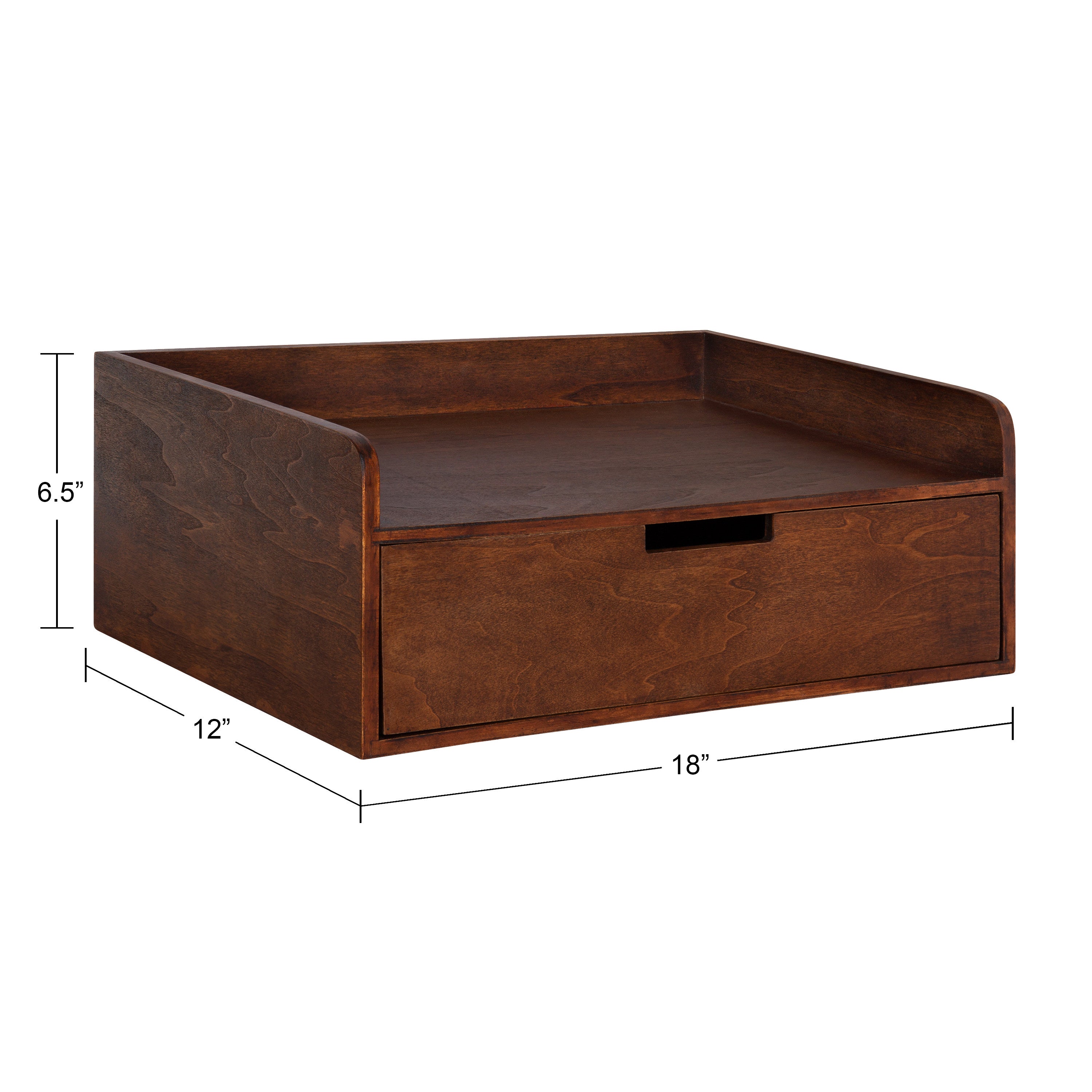 Floating Side Table Dark Brown 18x12x7 2