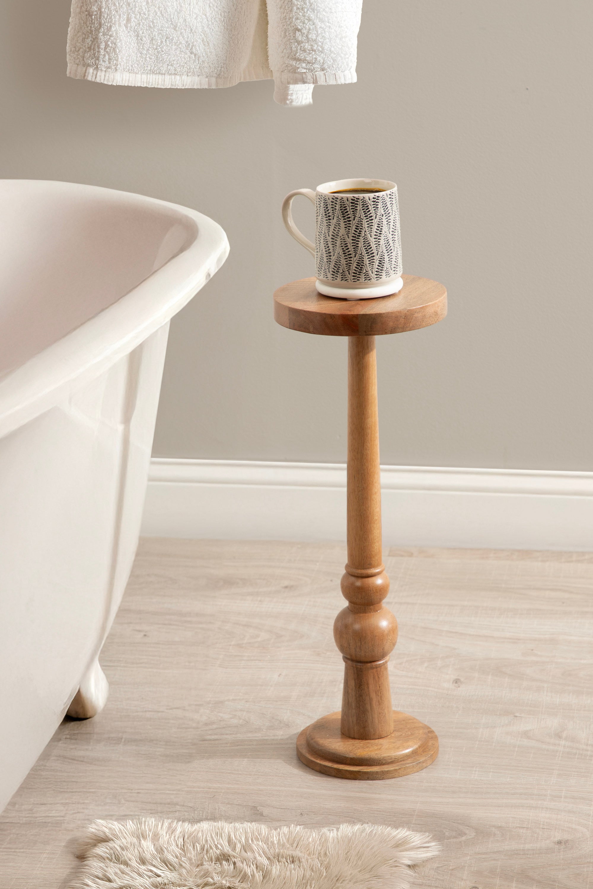 Side Table Natural 8x8x23 7