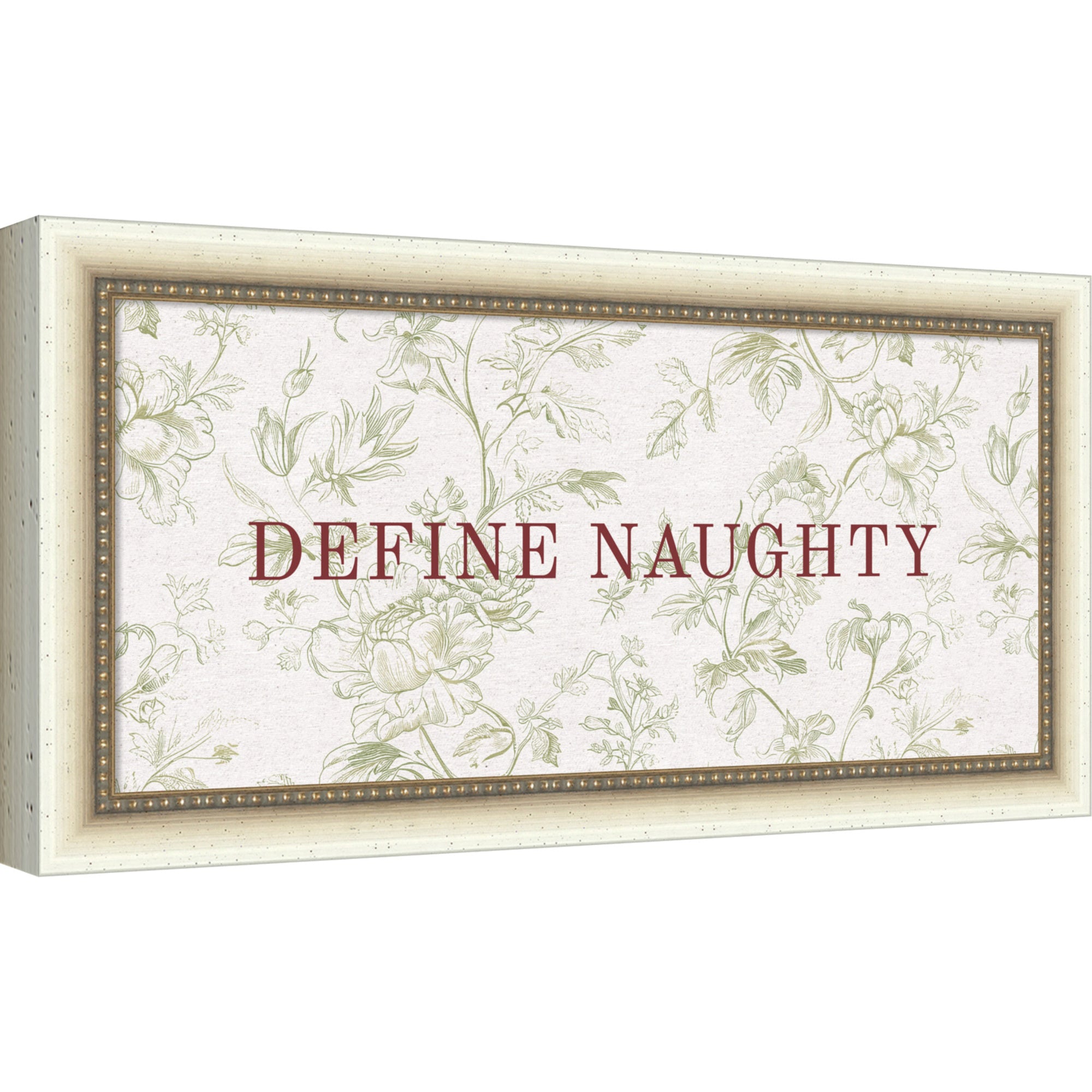 Mounted Canvas Belmont Distress White 20x10 1