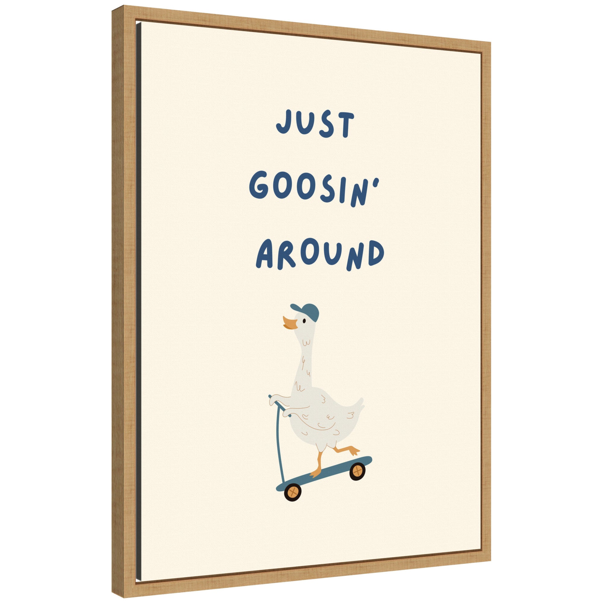 Just Goosin Around by Laura Moss Framed Canvas Wall Art Print