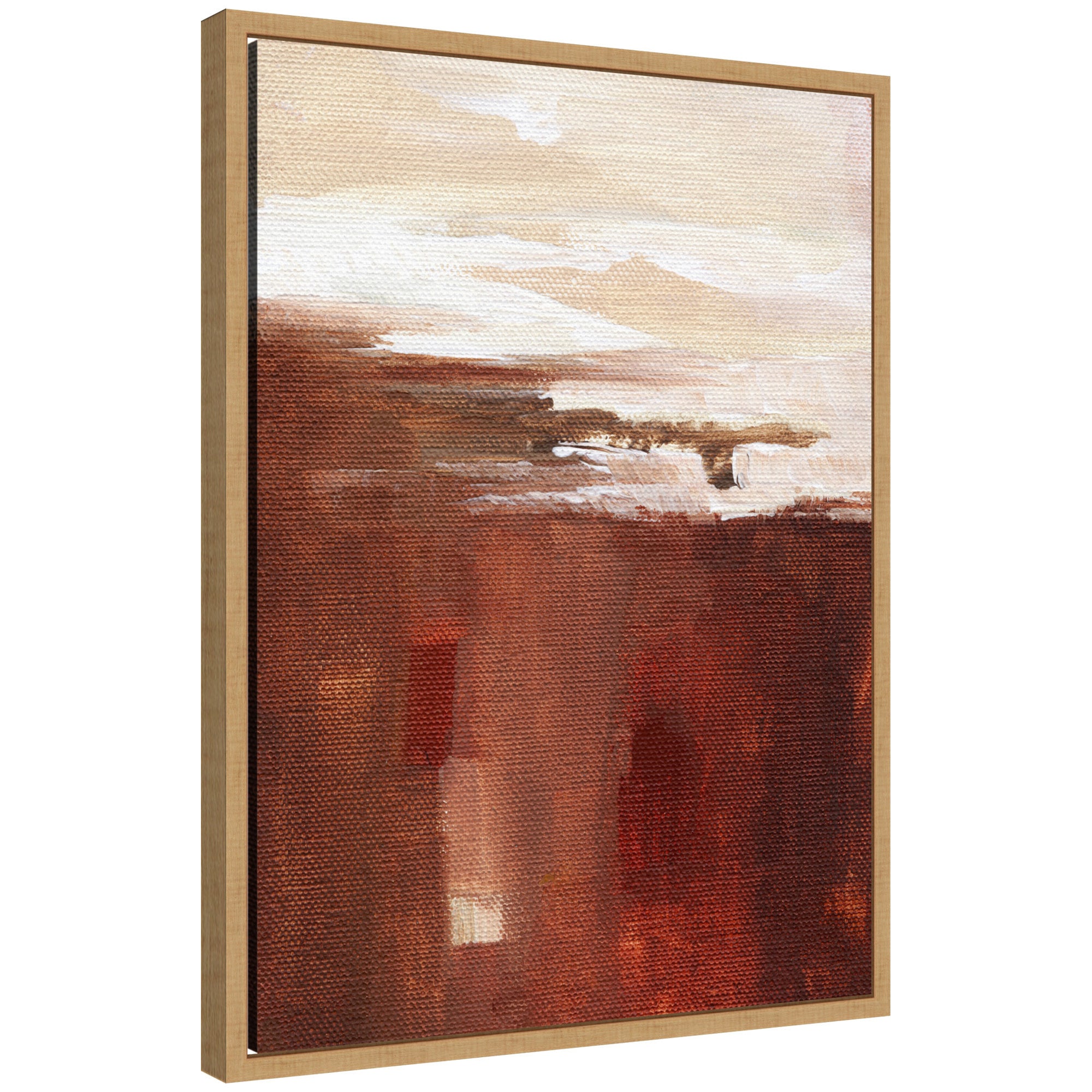 kate & laurel Sylvie Earthen Abstract Framed Canvas by Nikita Jariwala