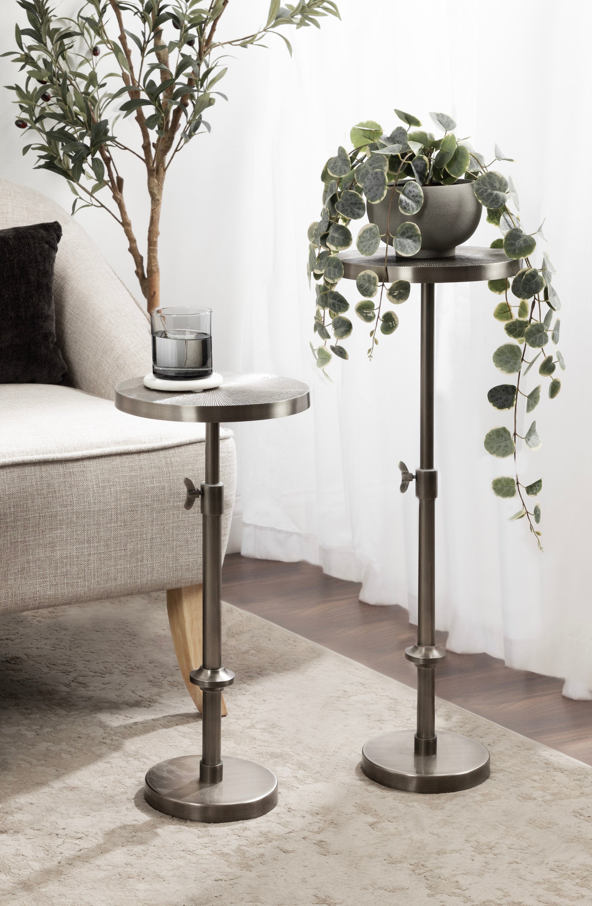 Drink Table Silver 10x10x30 8